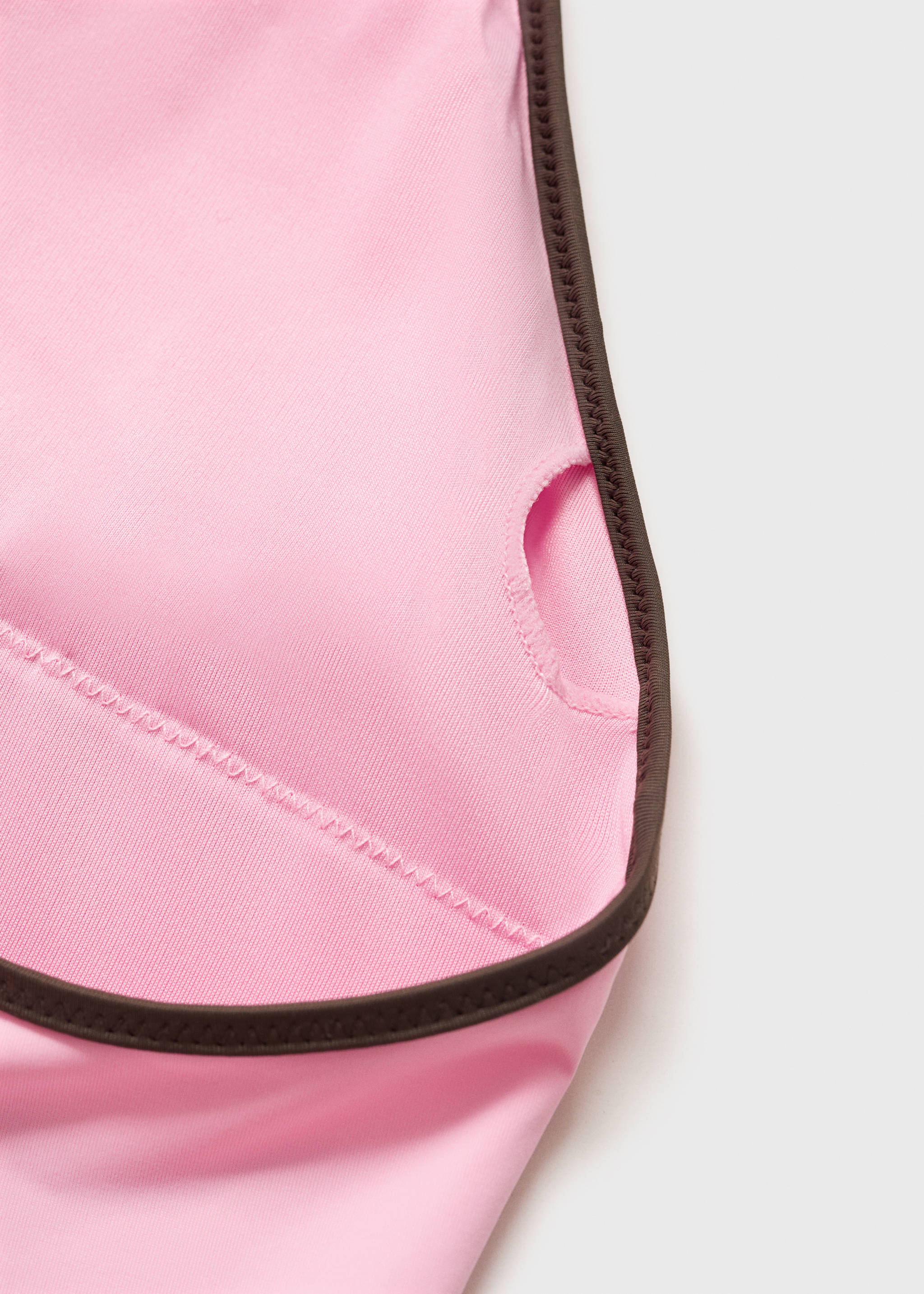 V-neck swimsuit with contrasting trim - Details of the article 8