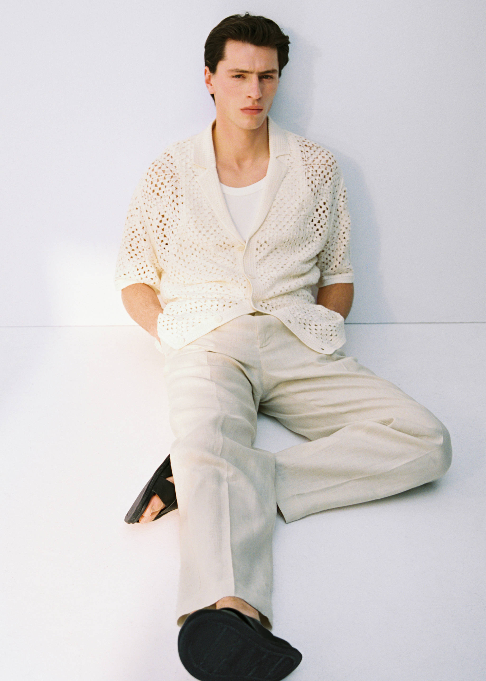 Bowling shirt with crochet structure - Details of the article 3