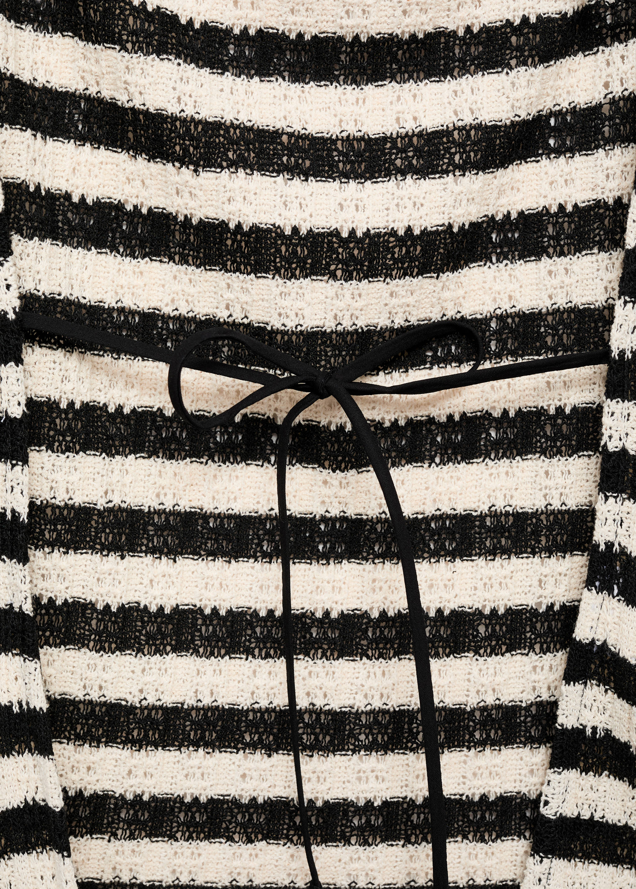 Striped knitted fitted top - Details of the article 0