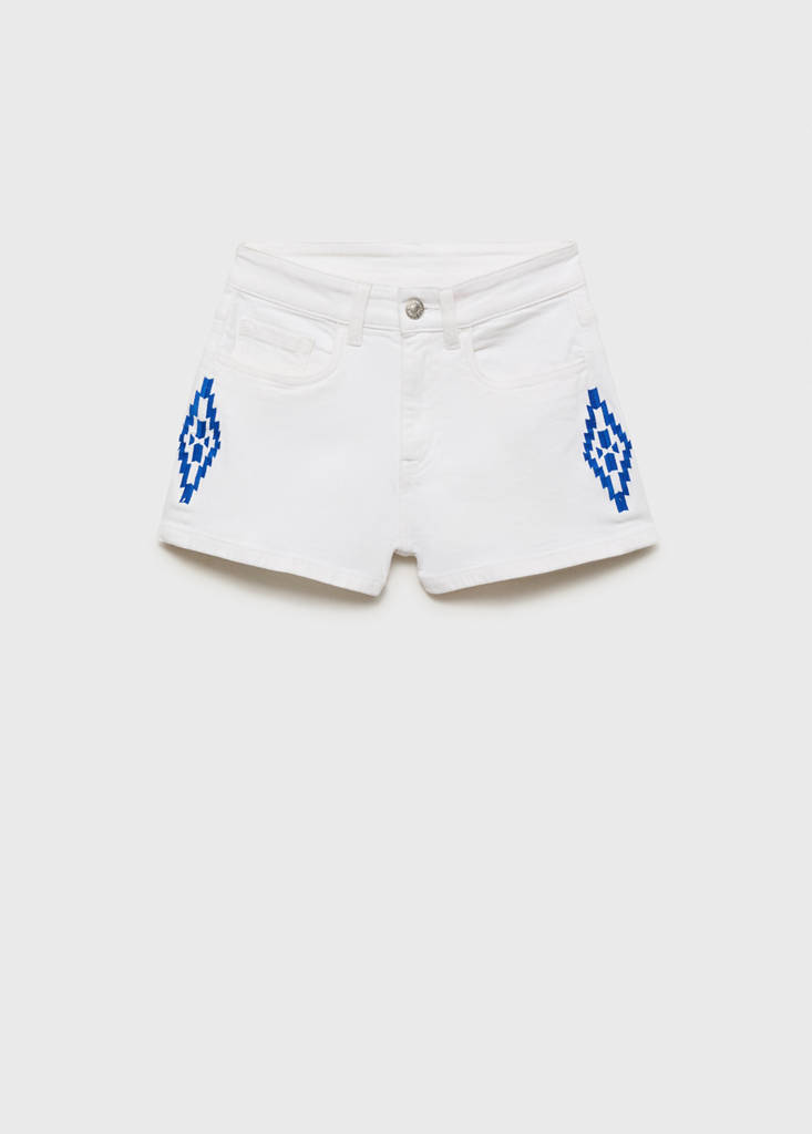Shorts with embroidered detail — Off White
