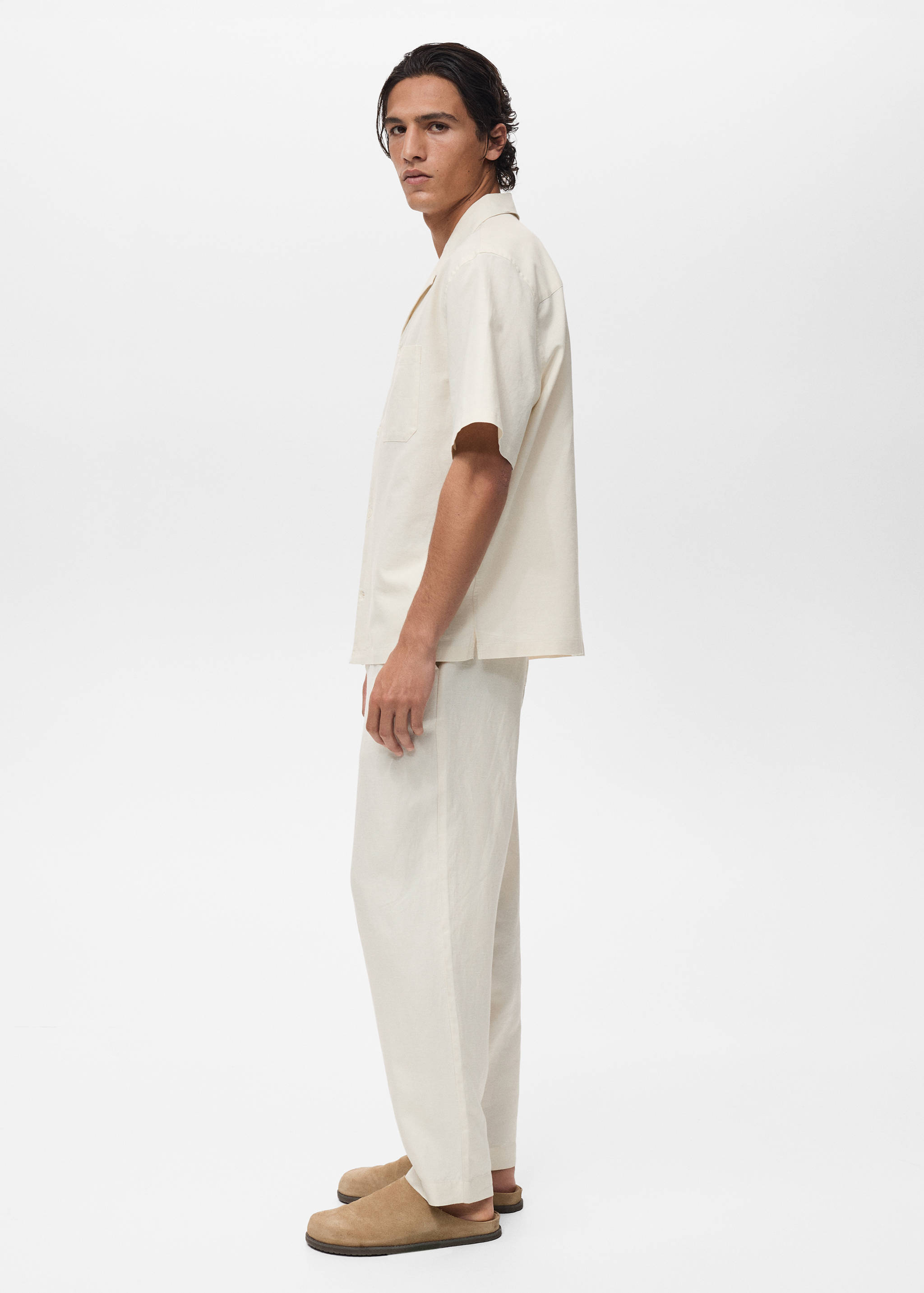 Camicia lino collo bowling tasche - Dettaglio dell'articolo 2