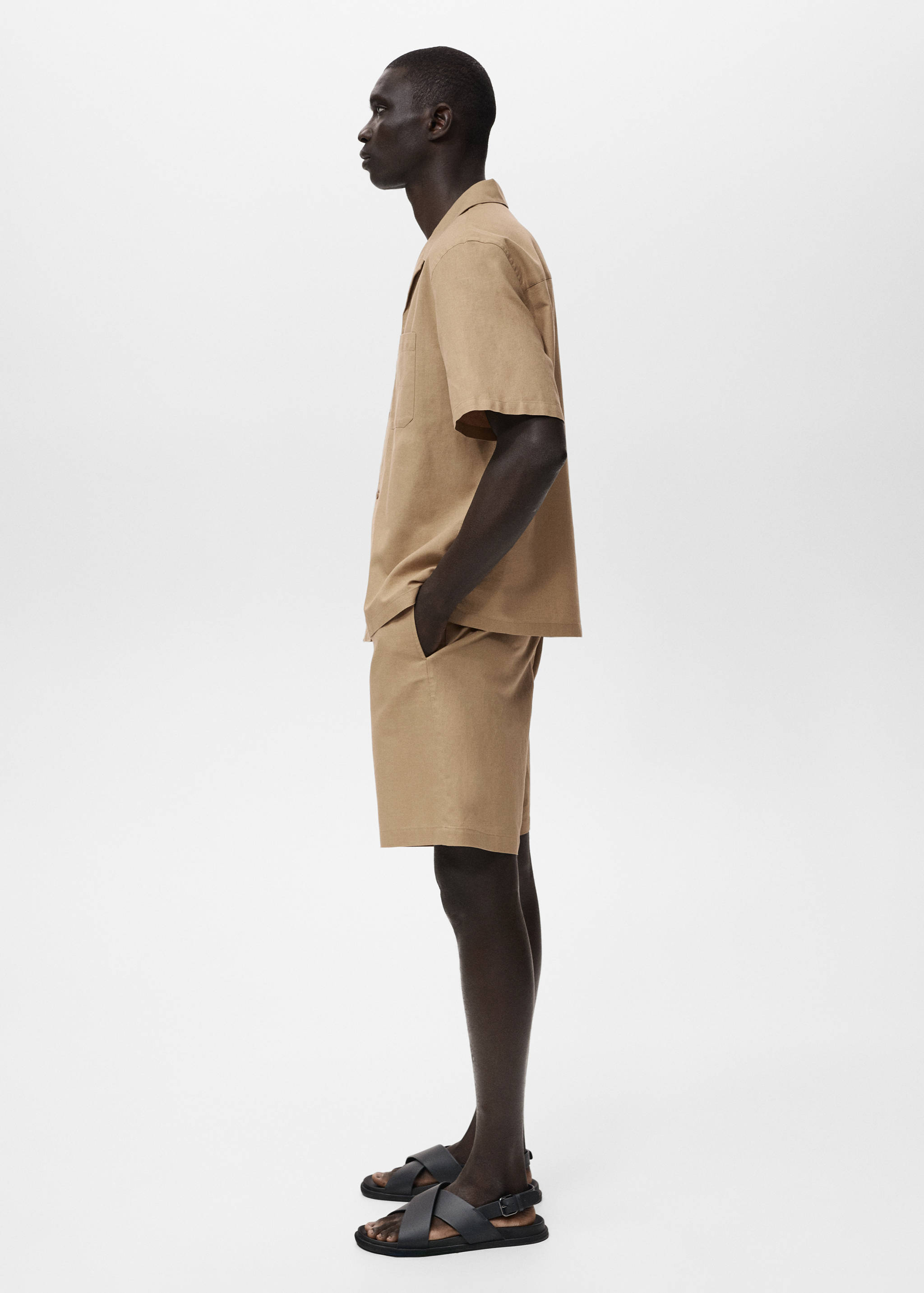 Camicia lino collo bowling tasche - Dettaglio dell'articolo 2