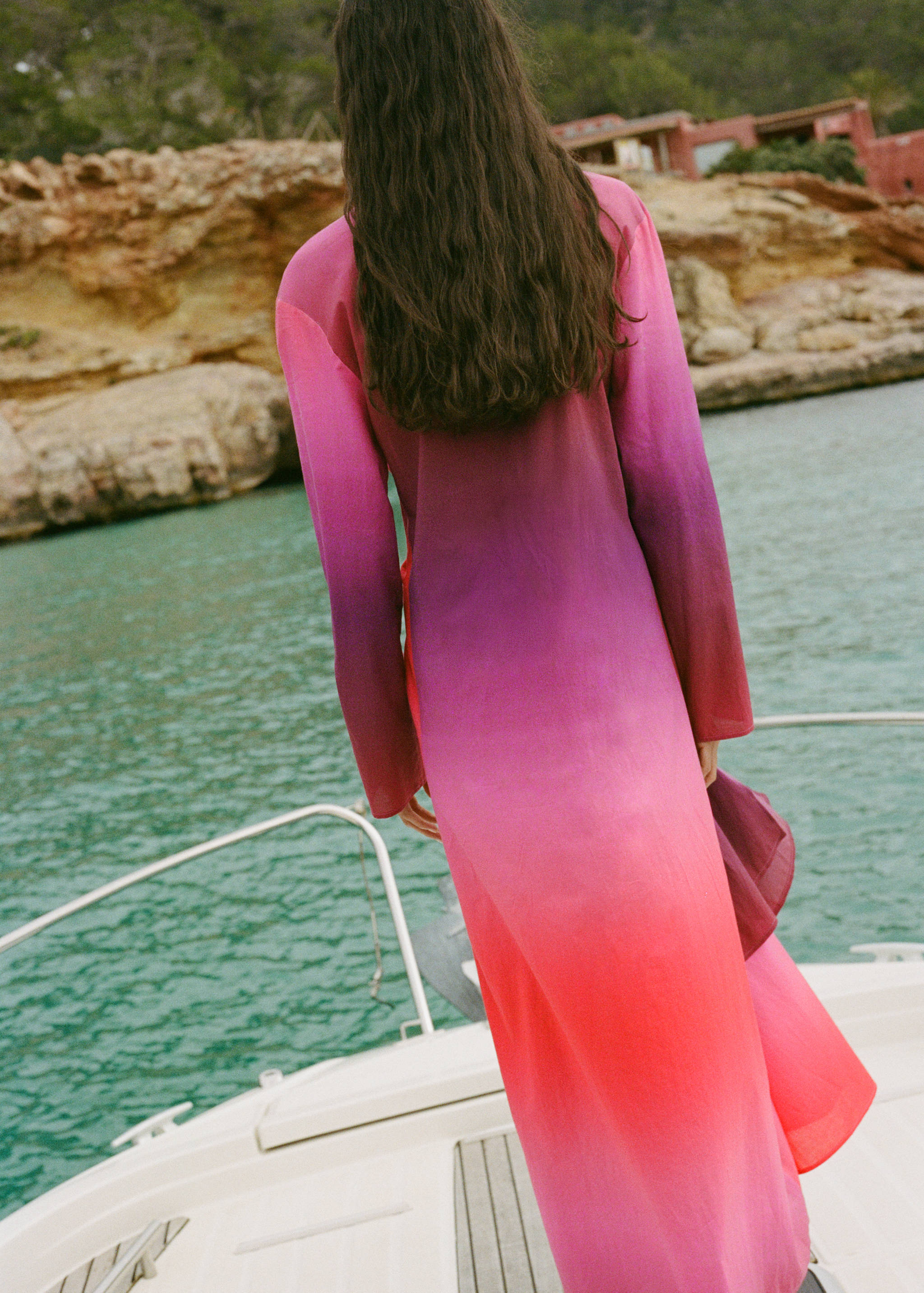 Vestido de algodão tie-dye - Verso do artigo