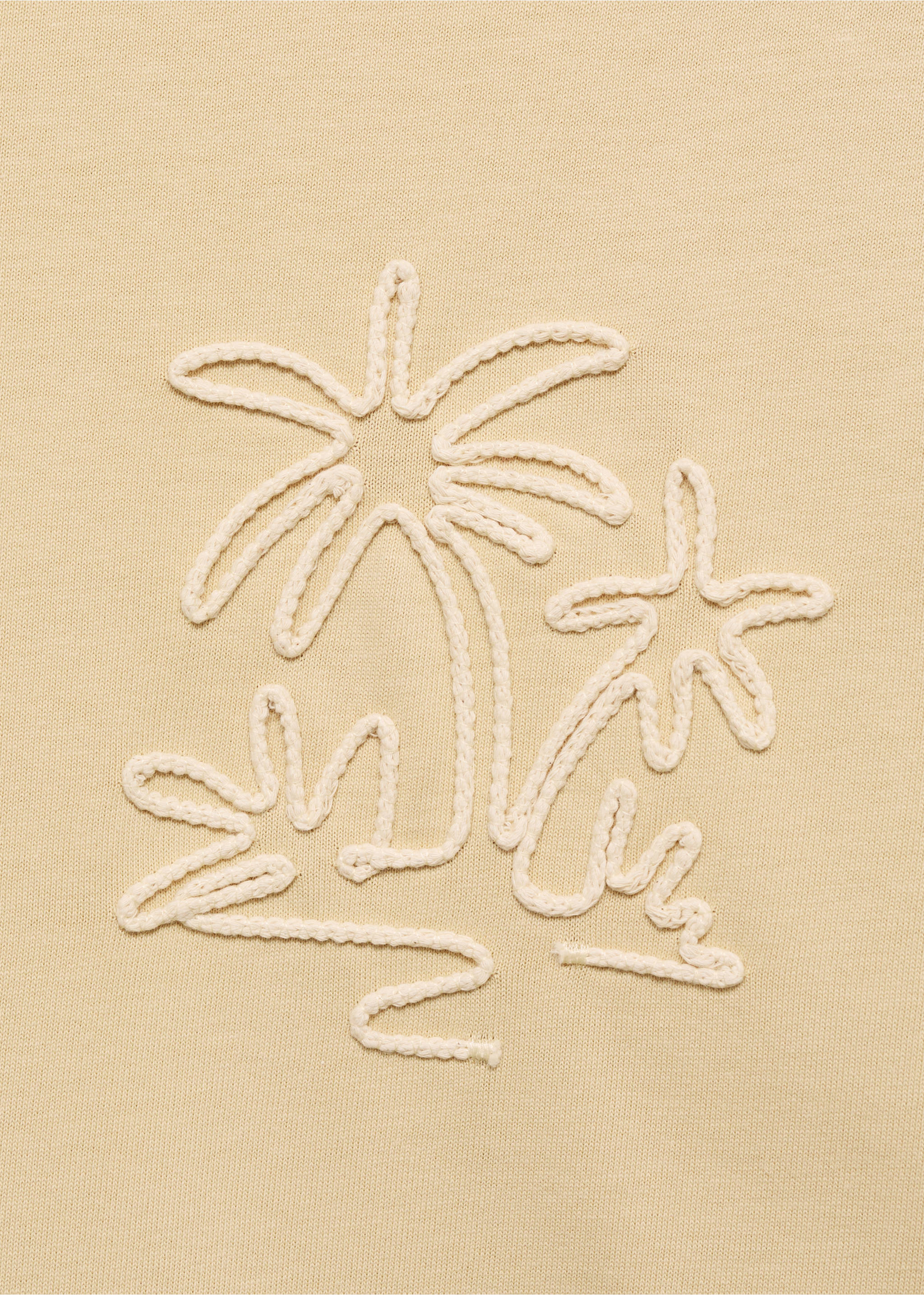 Katoenen relaxed-fit T-shirt - Detail van het artikel 8, Vanille. Ref: 87069218-00.