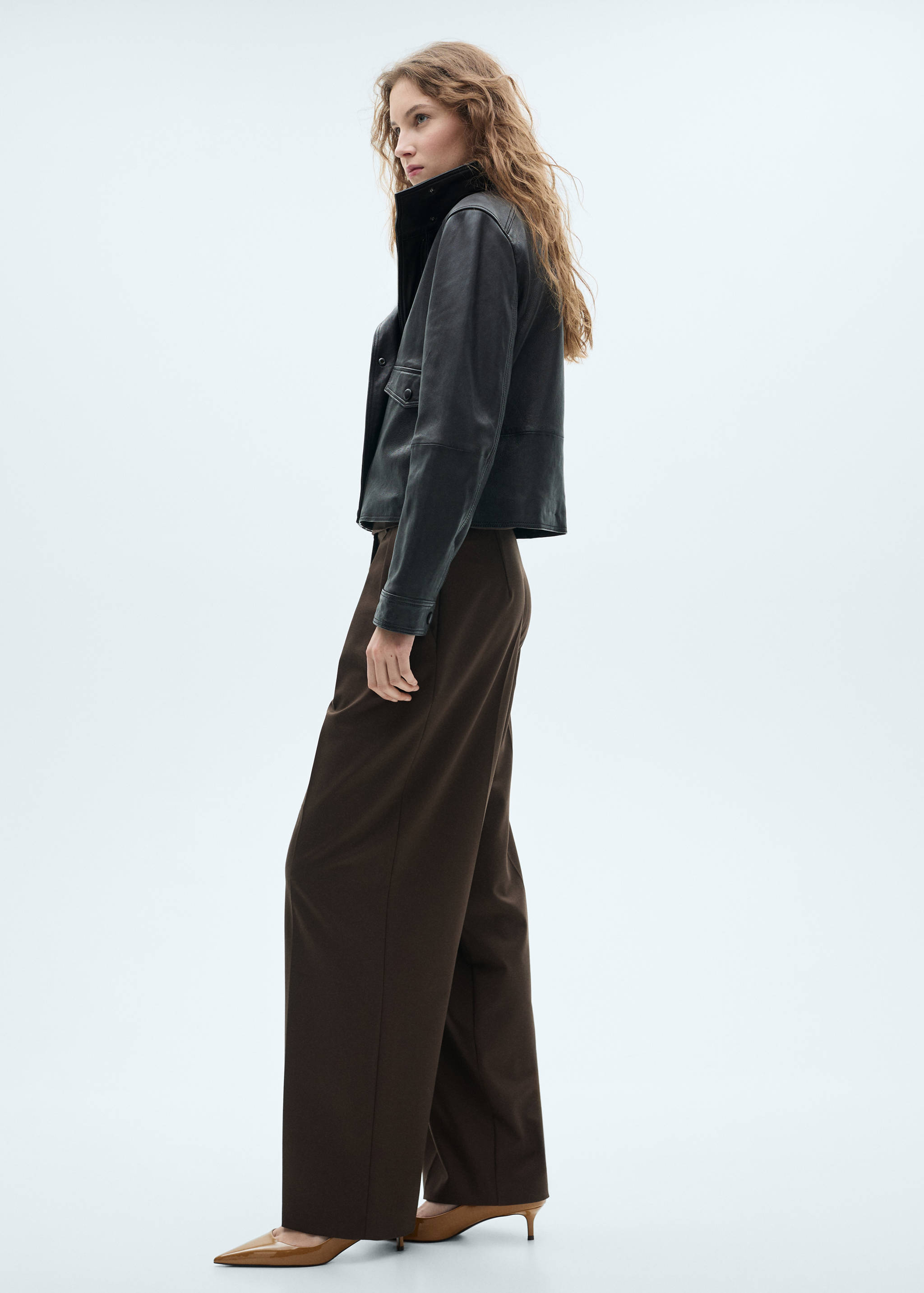 Kitten-heel patent leather shoes - General plane