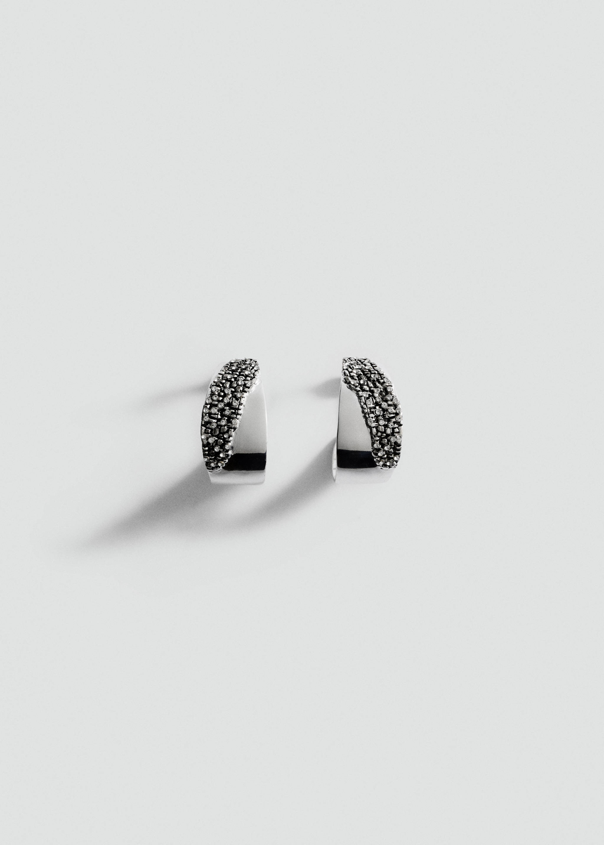 Rhinestone hoop earrings - Article without model