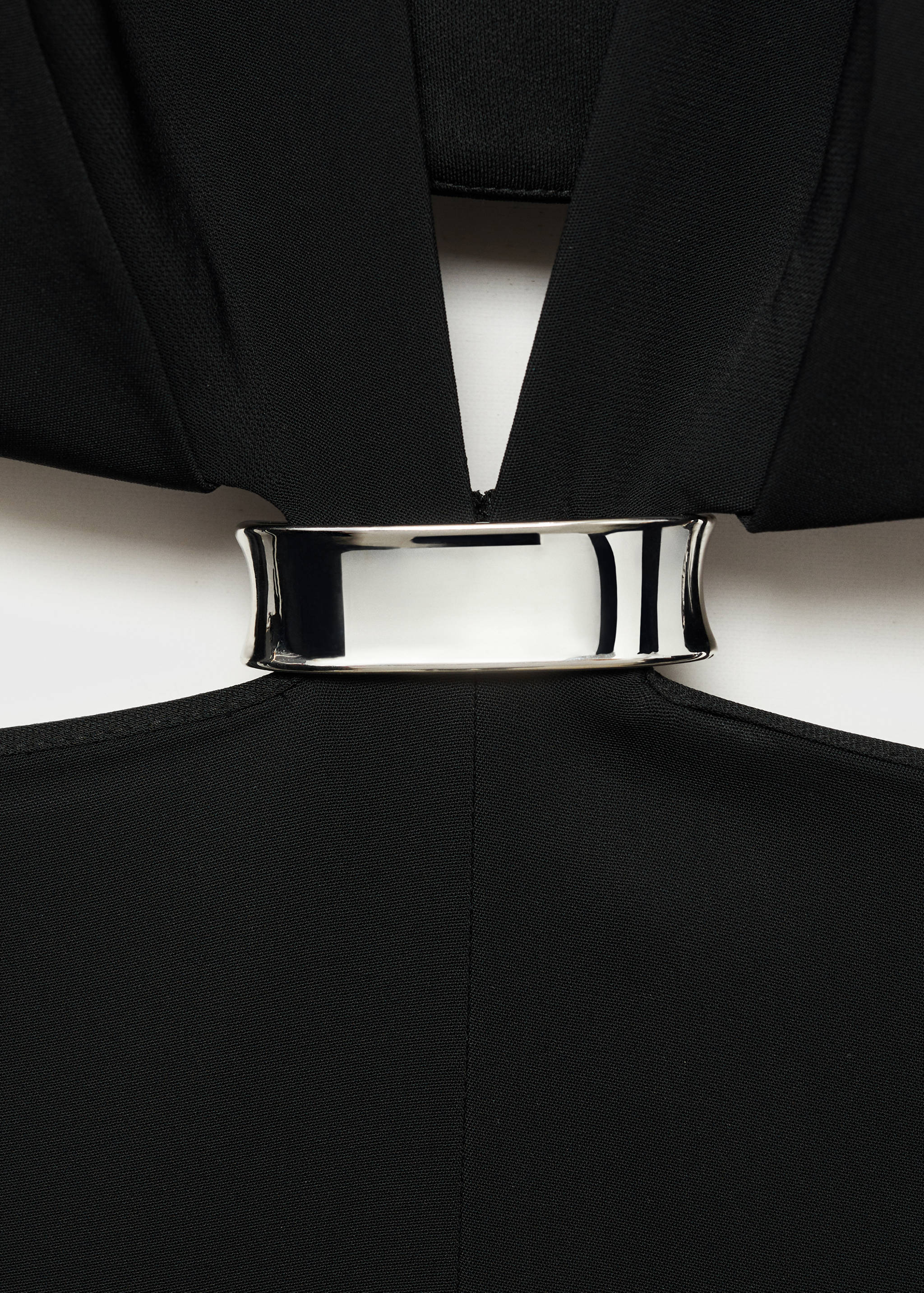 Dress with side slits and metallic detail - Details of the article 0