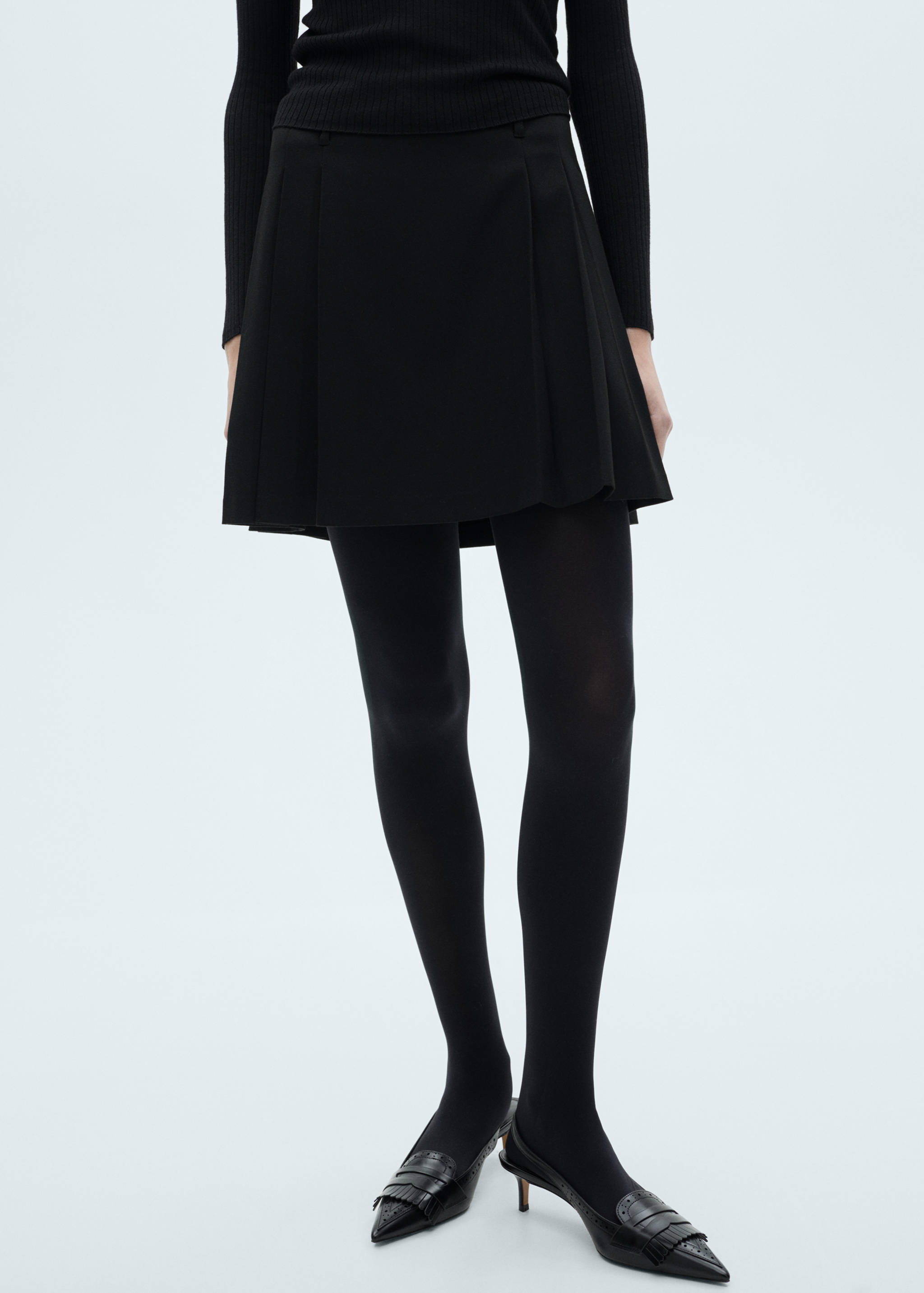 Pleated mini-skirt - Medium plane