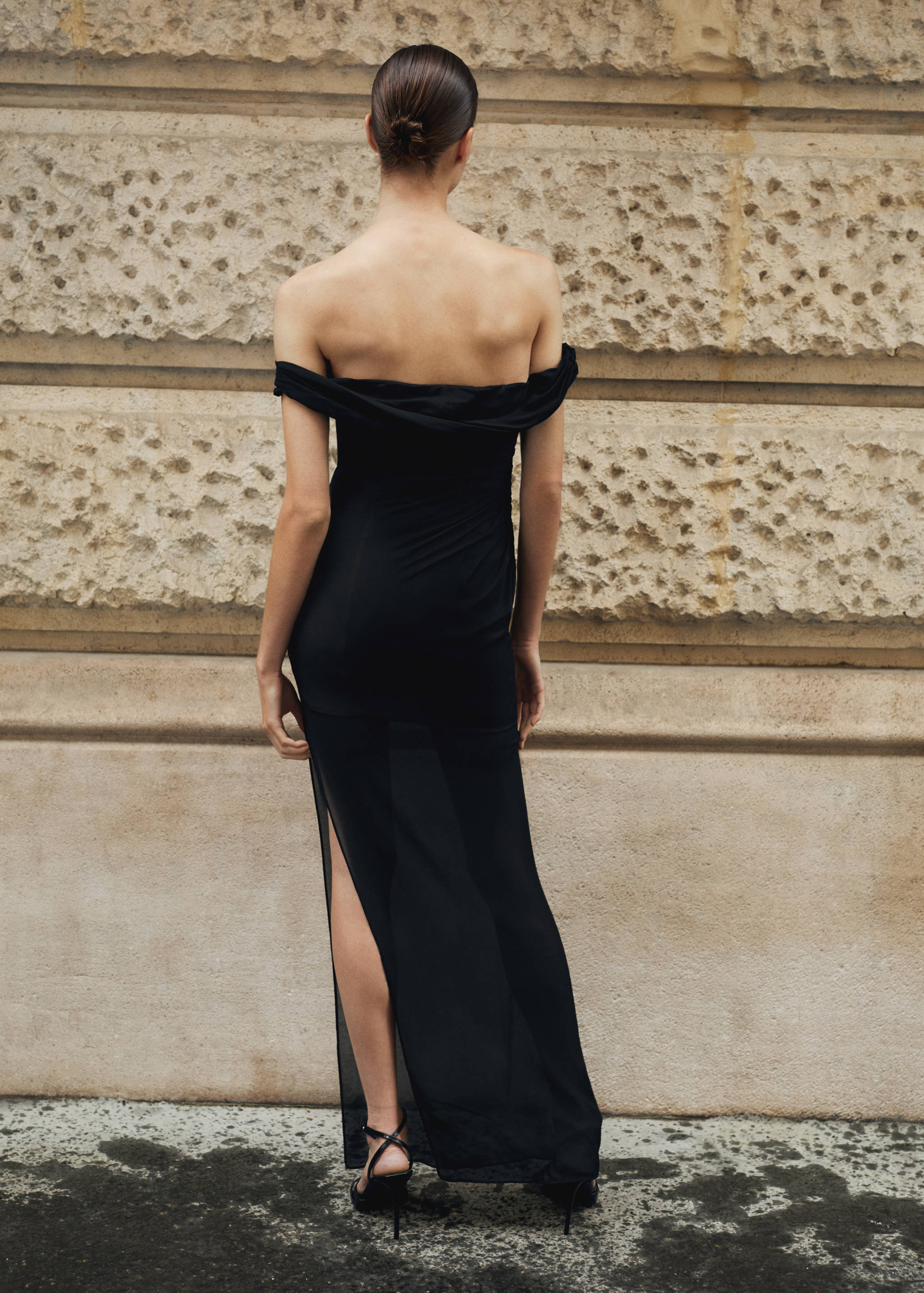 Haljina od tila s korzetom otvorenih ramena - Stražnji dio artikla