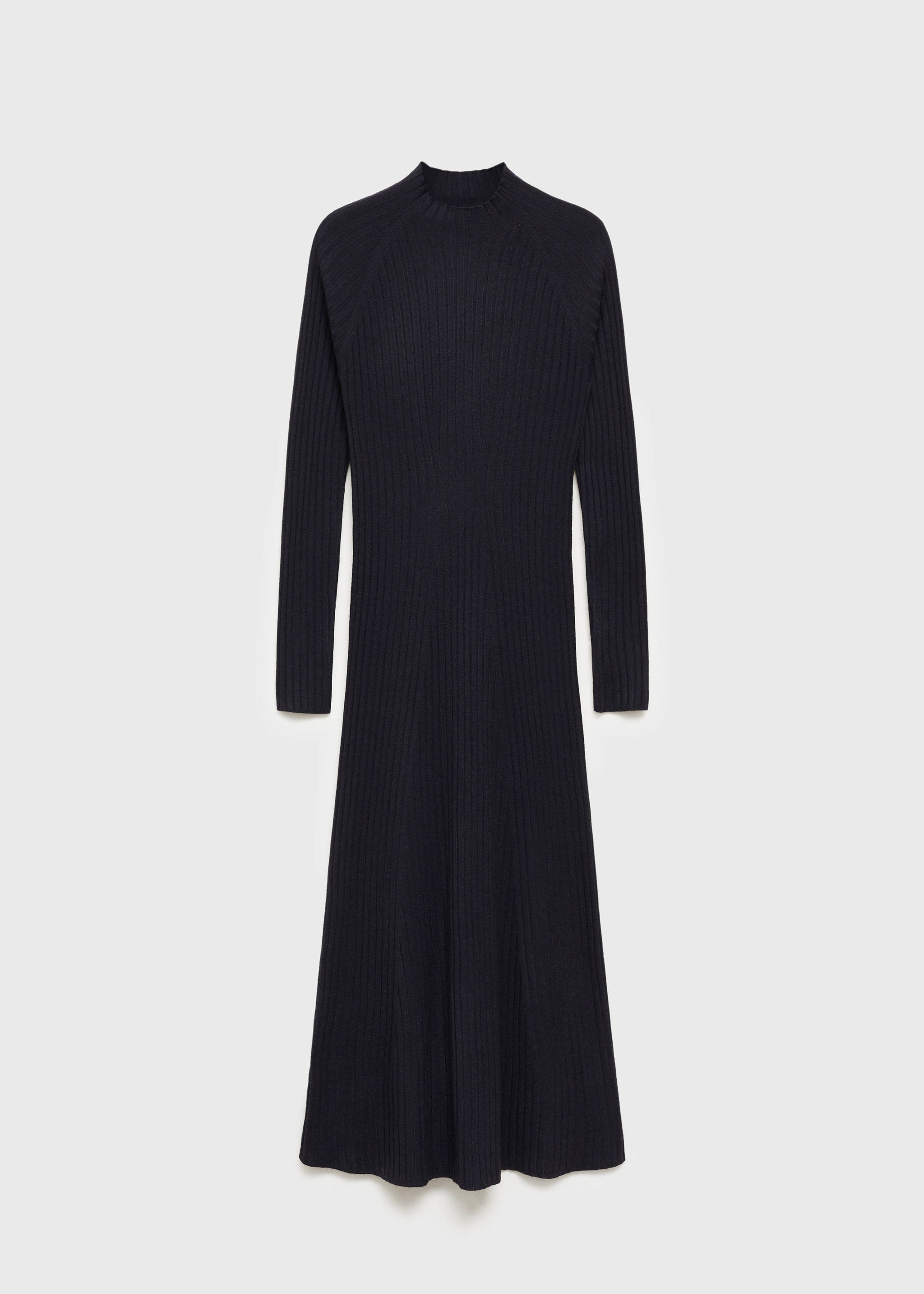 Flared knit dress with perkins collar - Article without model