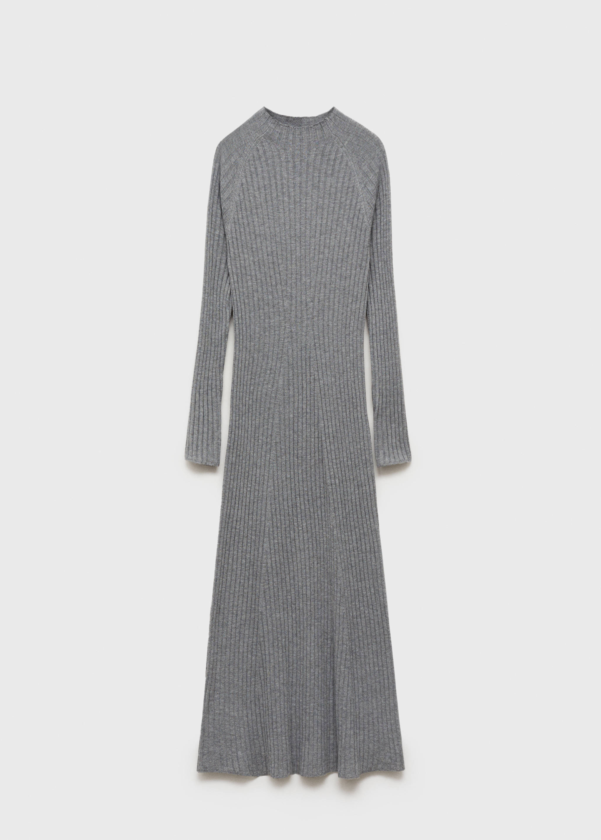 Flared knit dress with perkins collar - Article without model