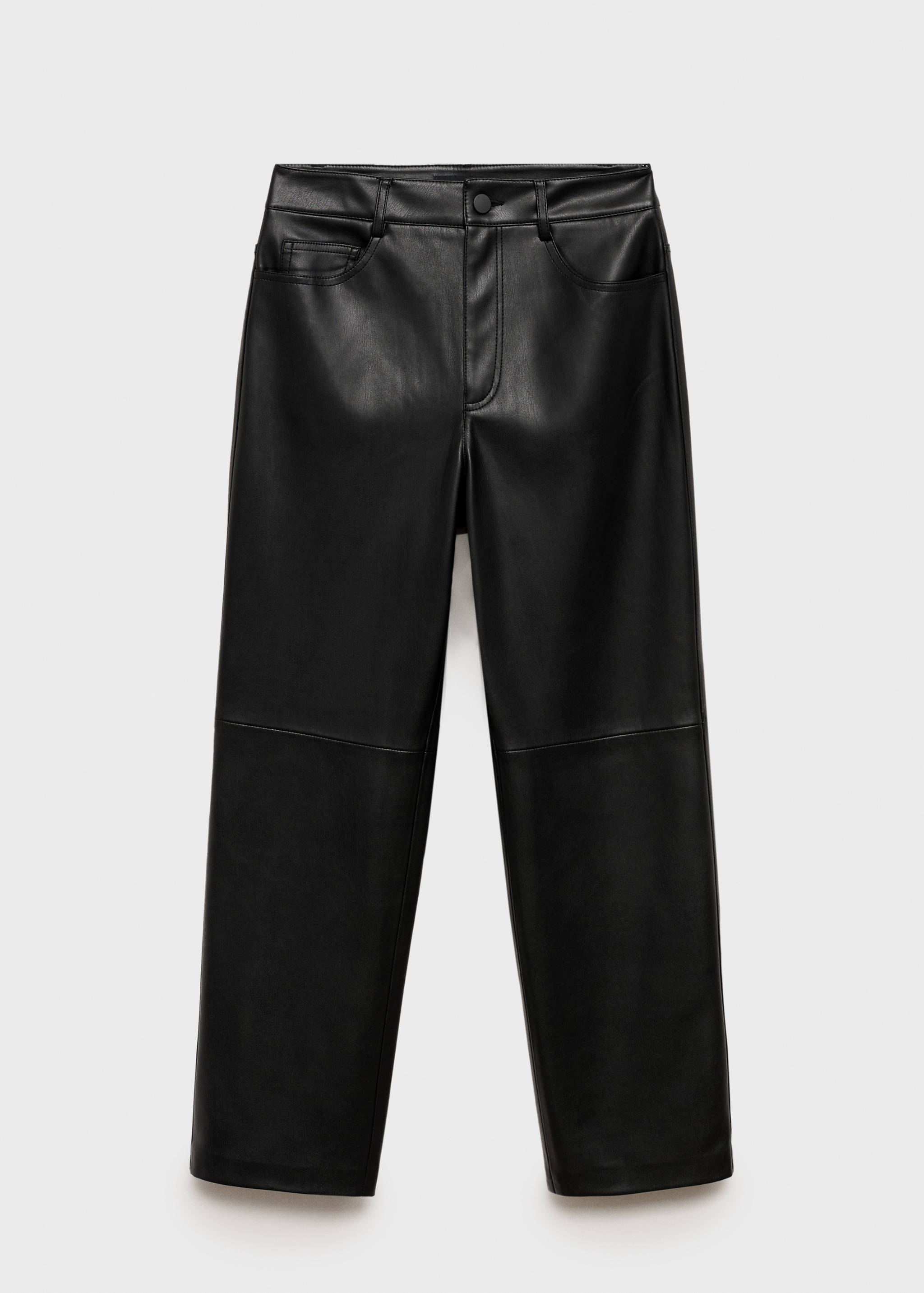 Pantaloni dritti effetto pelle - Articolo senza modello