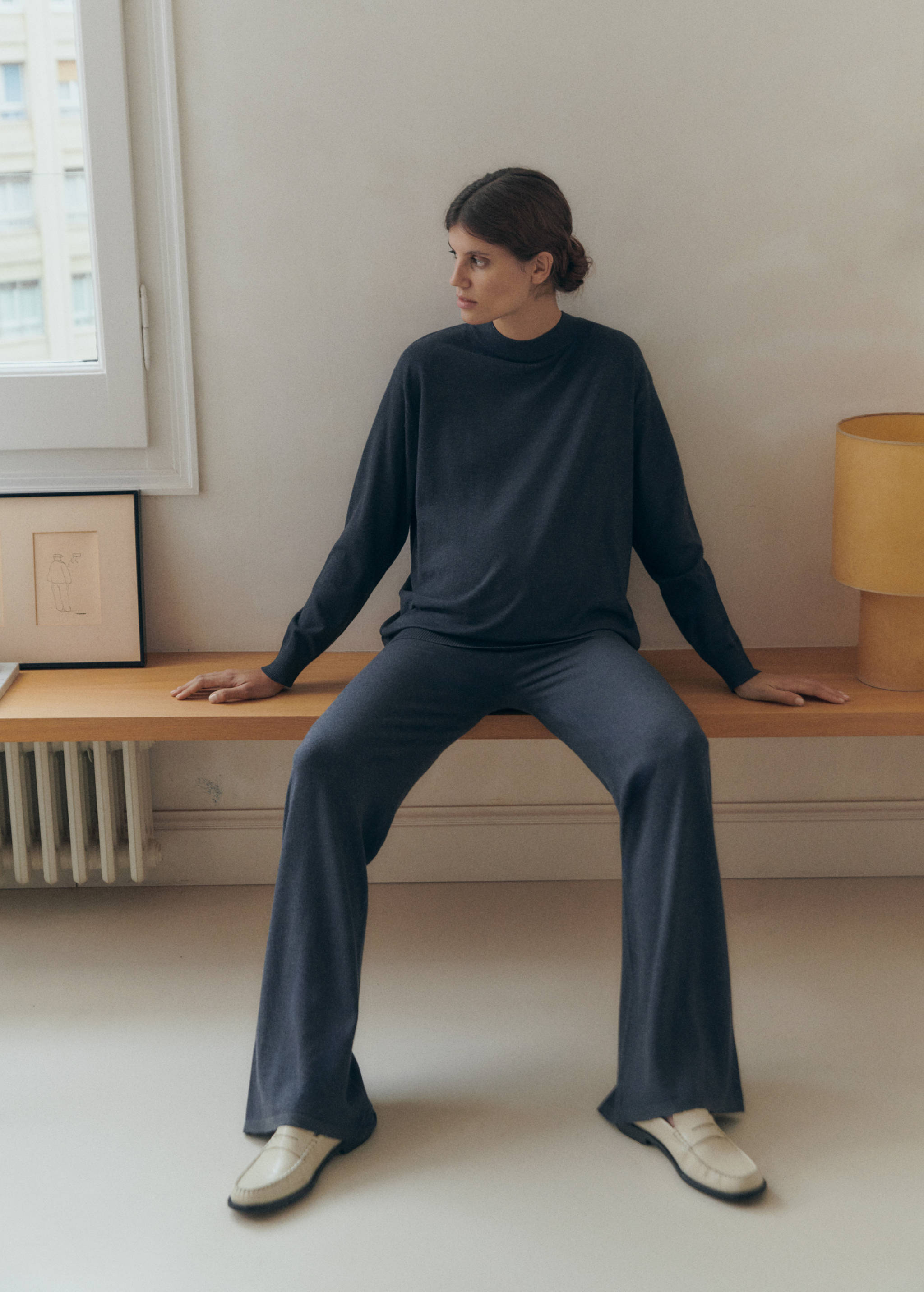 Wide leg knitted maternity trousers - Details of the article 6