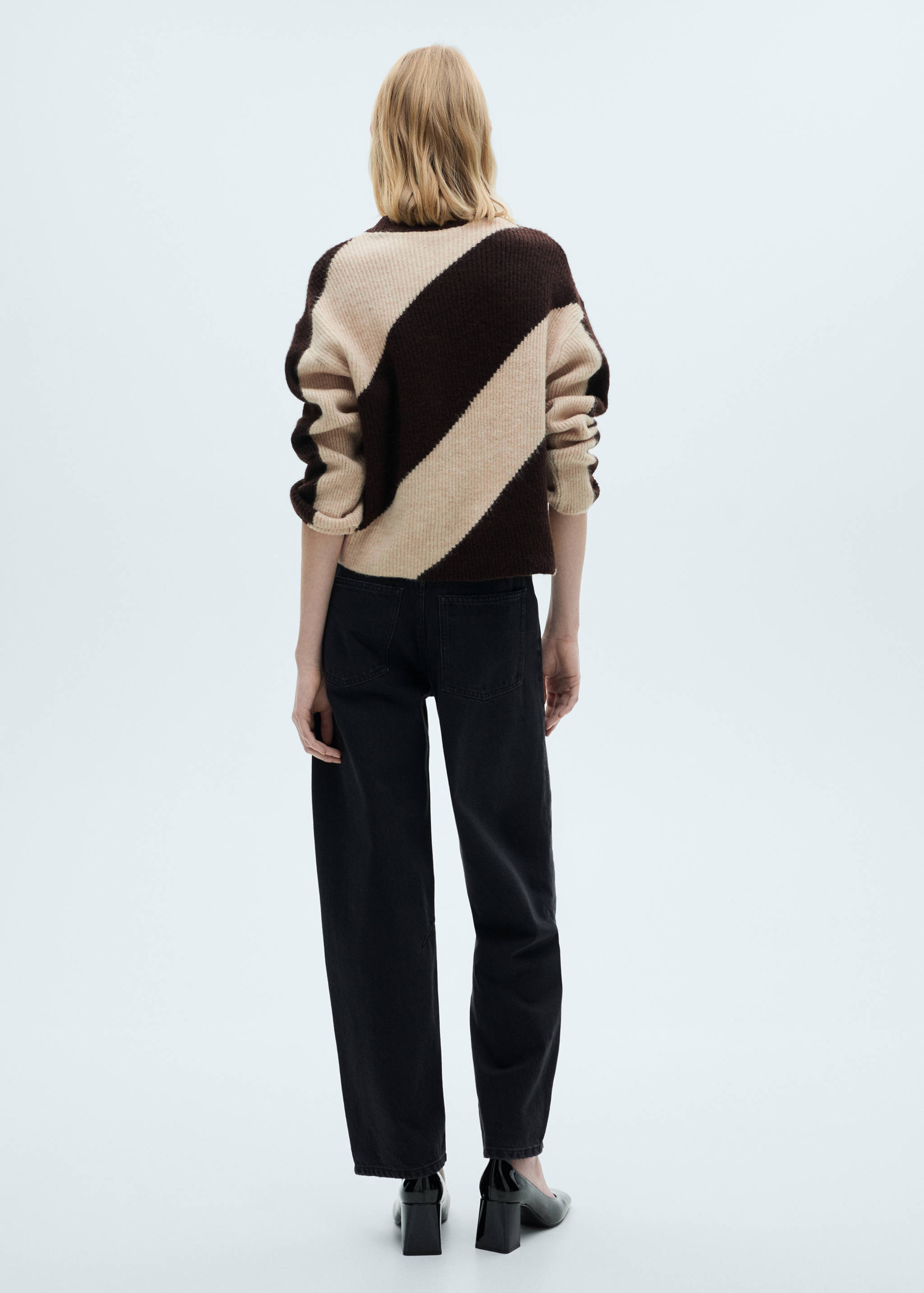 Pull-over en maille à rayures - Verso de l’article