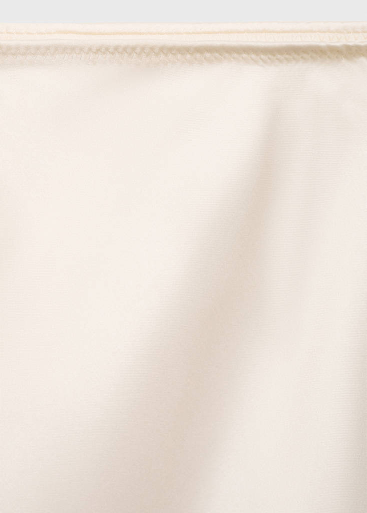 Midi satin skirt — Ecru