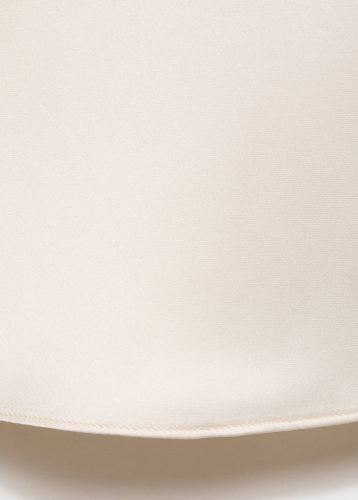Midi satin skirt — Ecru