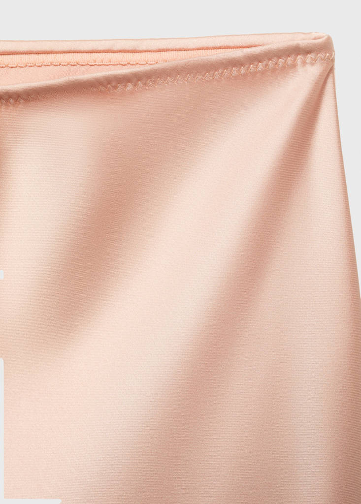 Midi satin skirt — Salmon