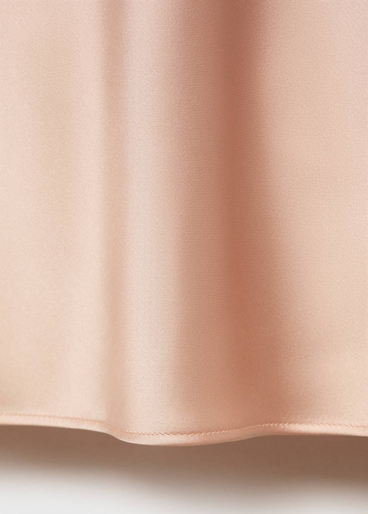 Midi satin skirt — Salmon