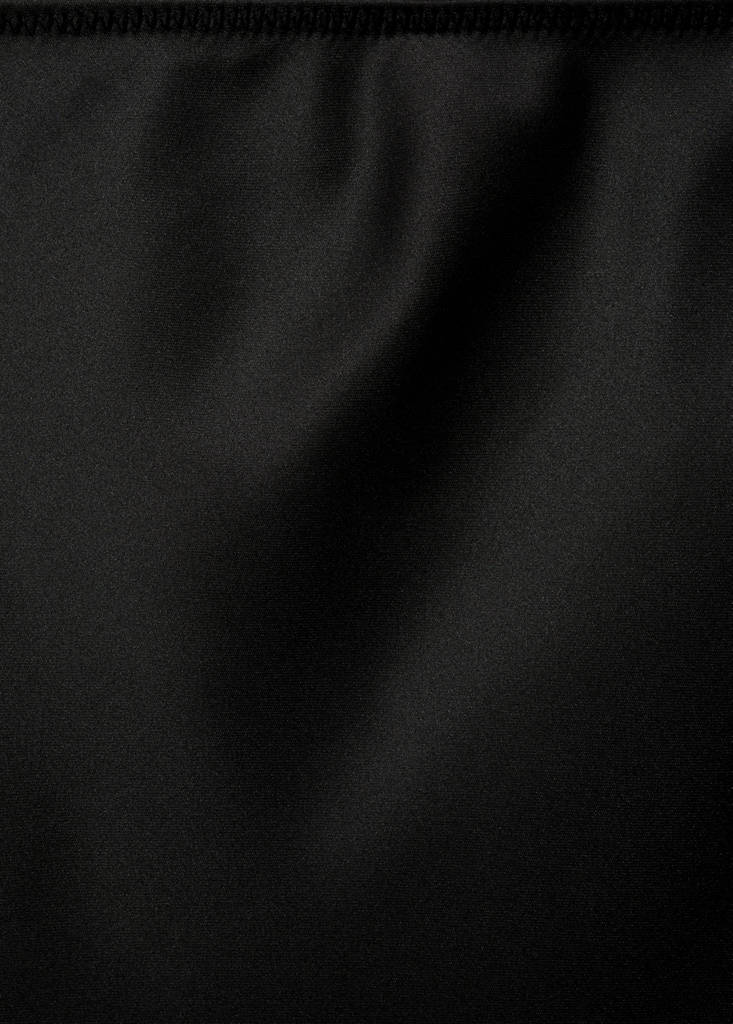 Midi satin skirt — Black