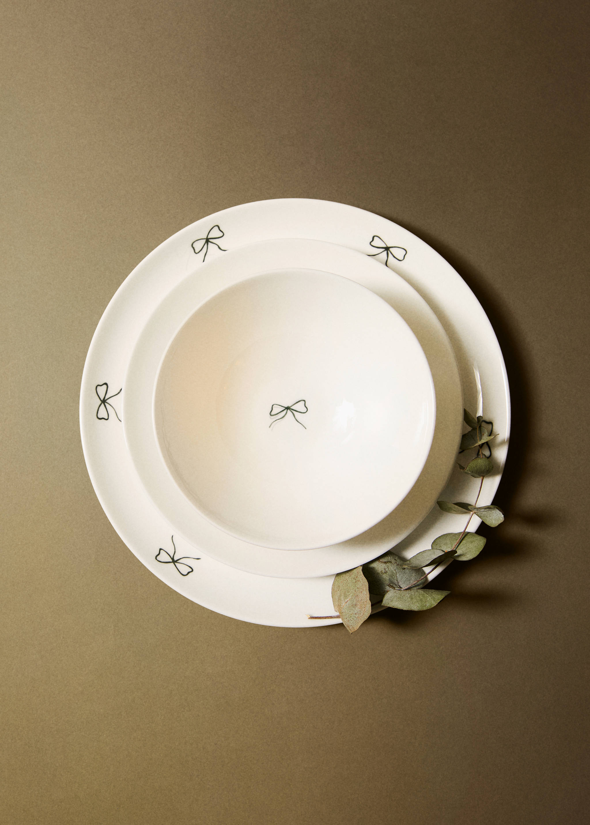 Assiette plate porcelaine bone china - Plan général