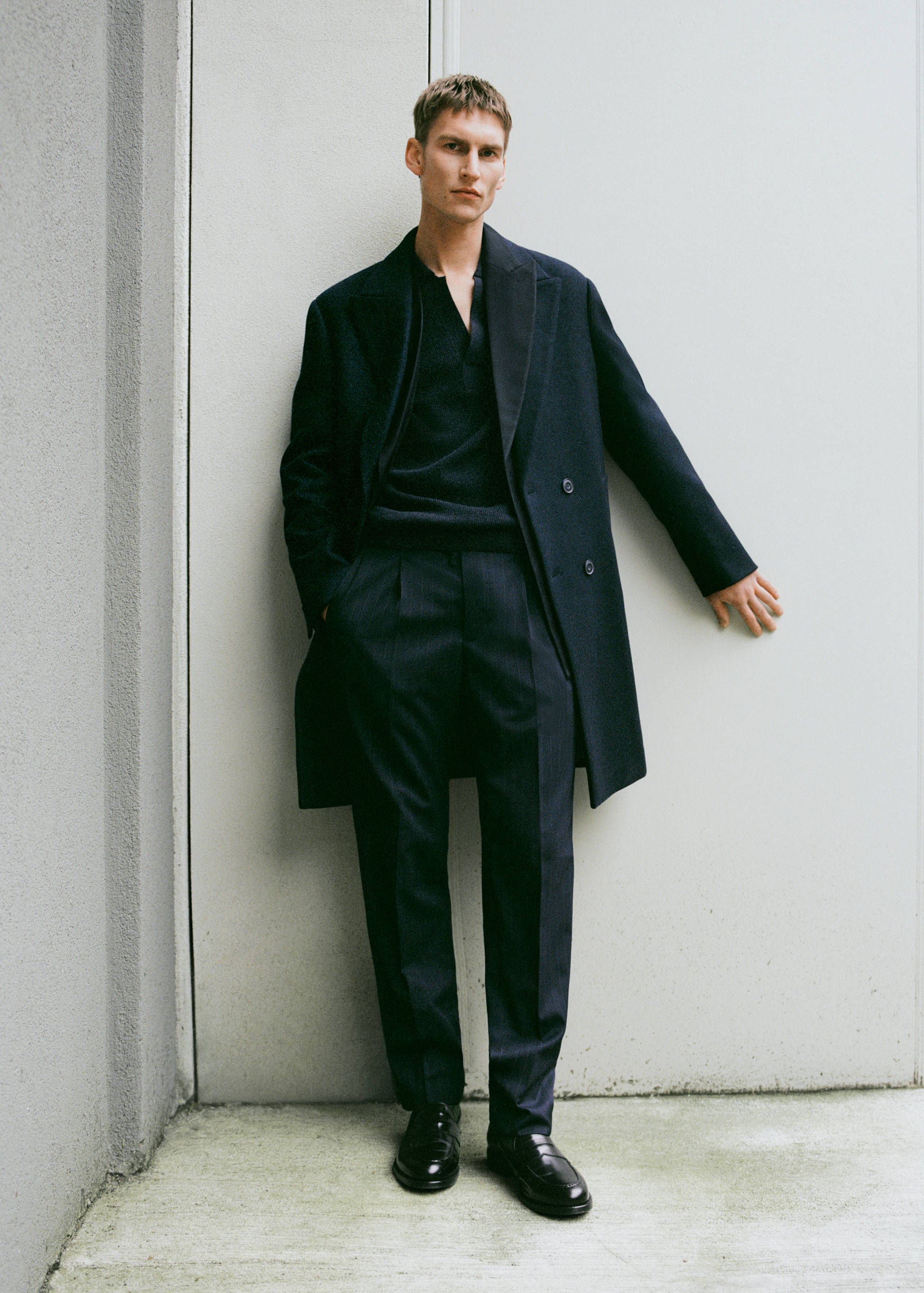 Relaxed-fit long wool coat - Details of the article 3