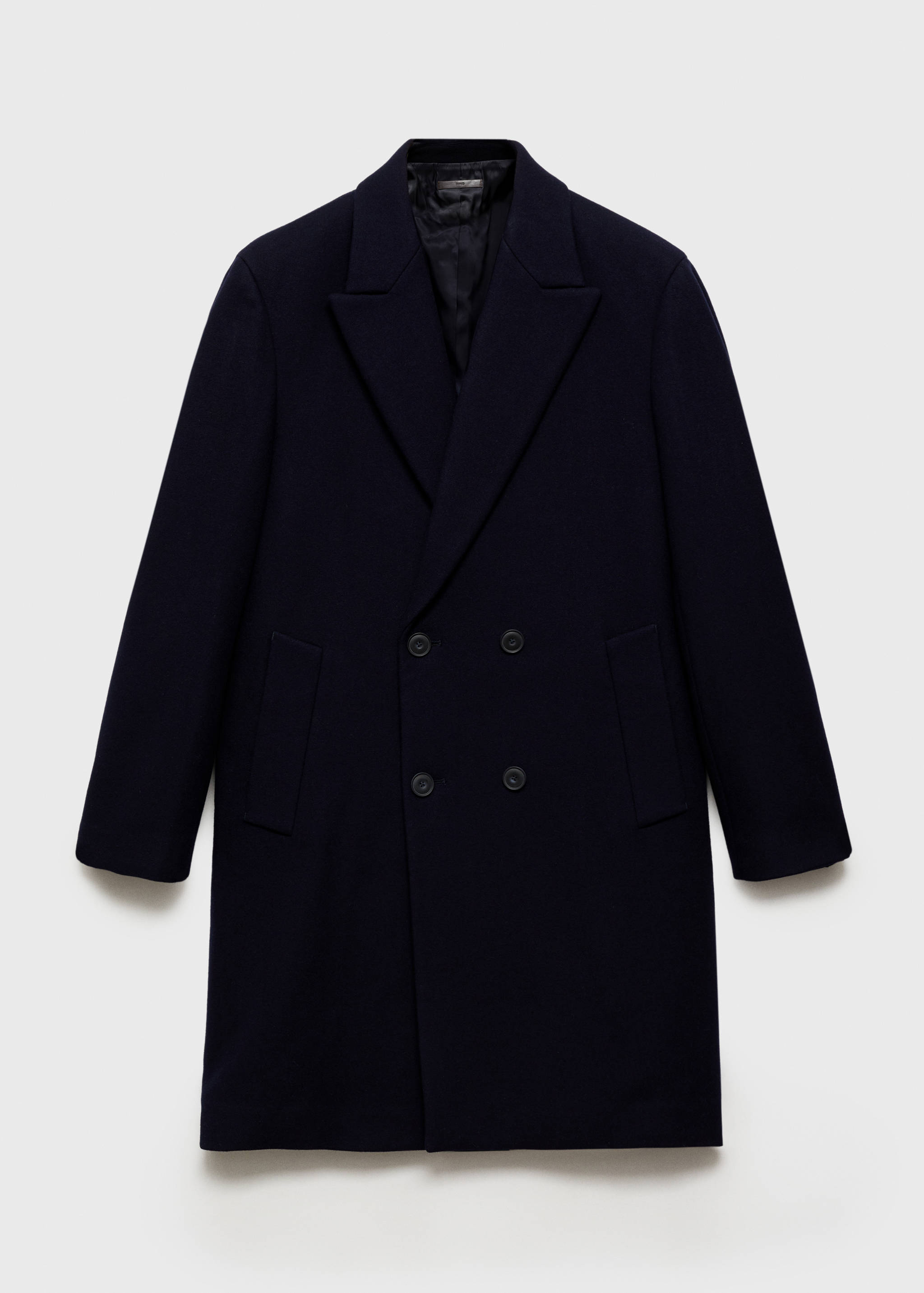 Relaxed-fit long wool coat - Article without model