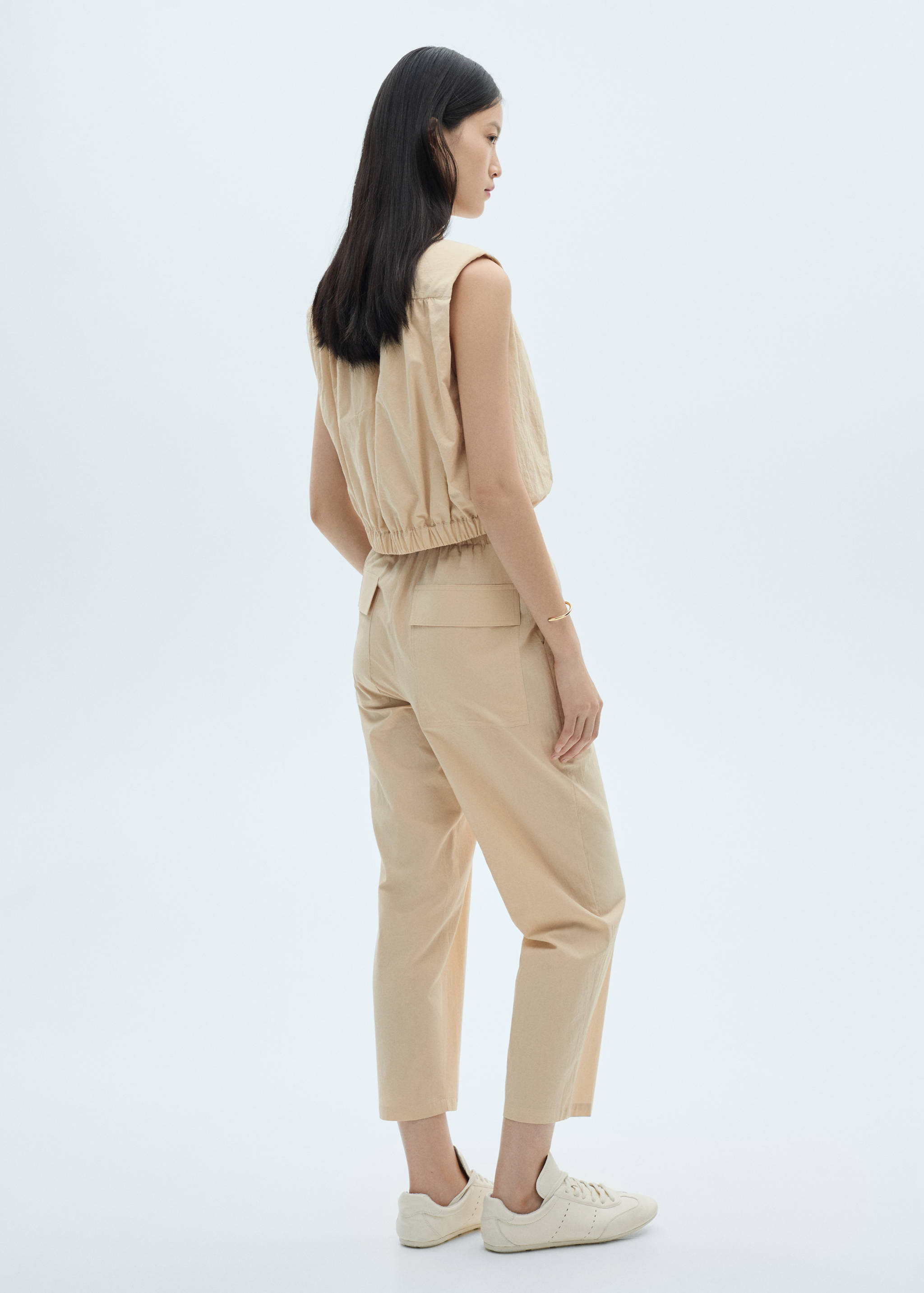 Cotton crop trousers - Reverse of the article
