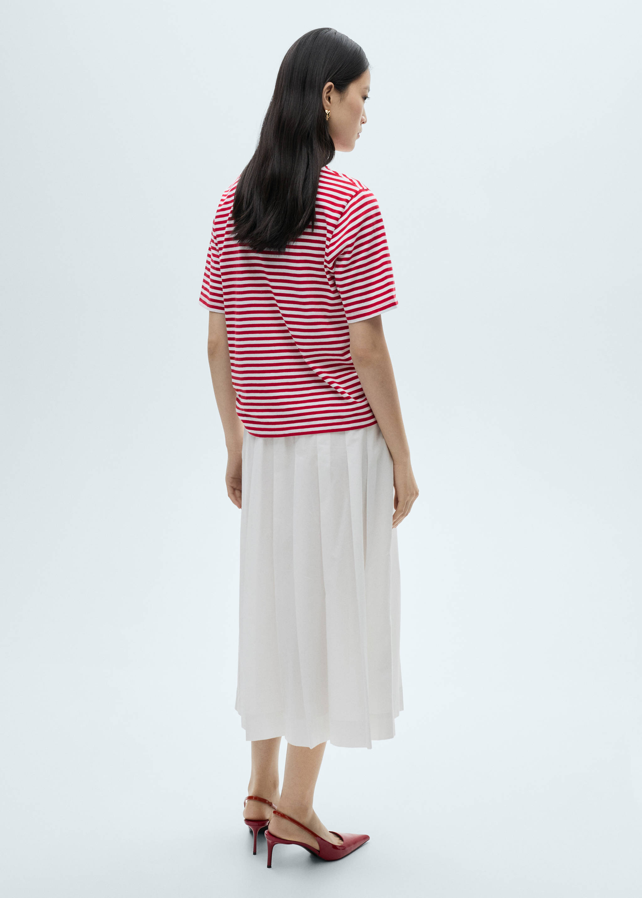 Cotton pleated skirt - Reverse of the article