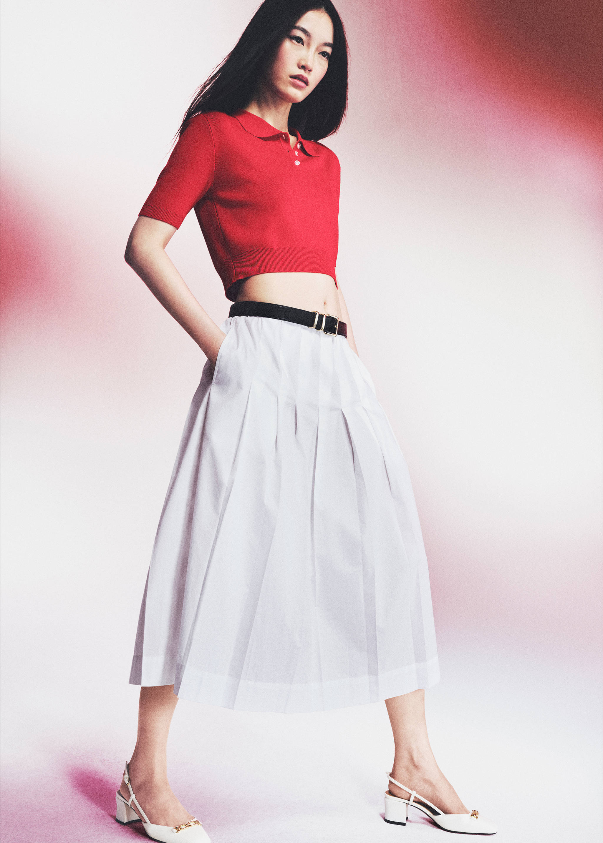 Cotton pleated skirt - Details of the article 6
