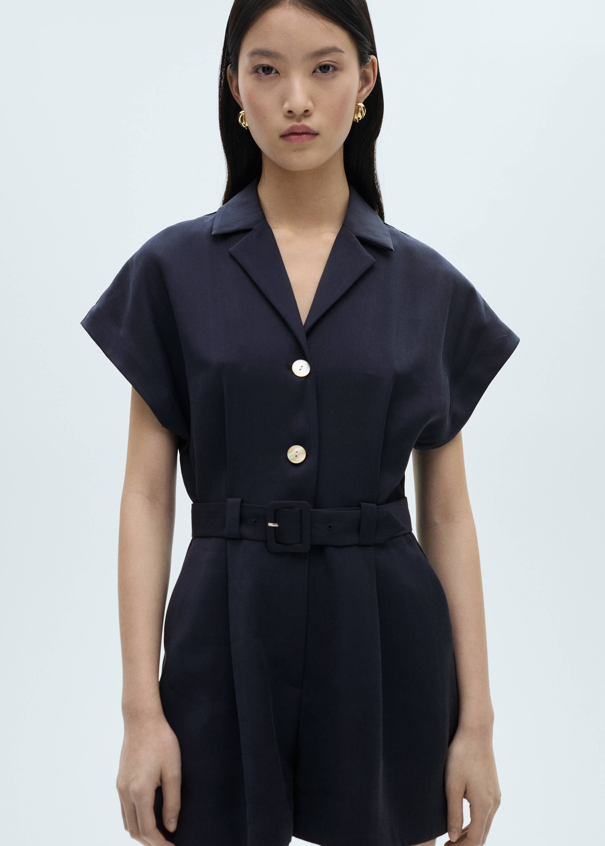 Belt short jumpsuit - Medium plane