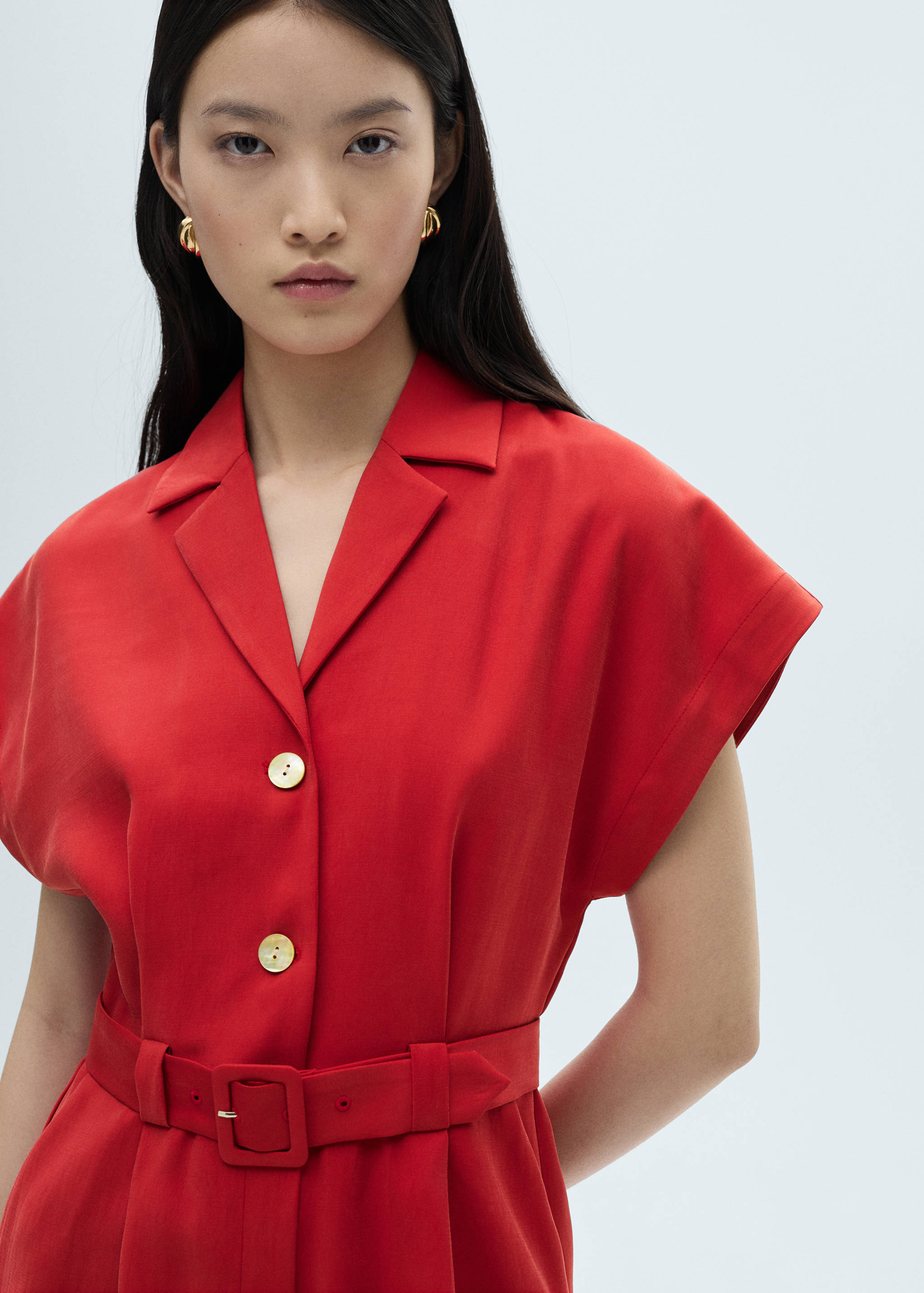 Belt short jumpsuit - Medium plane