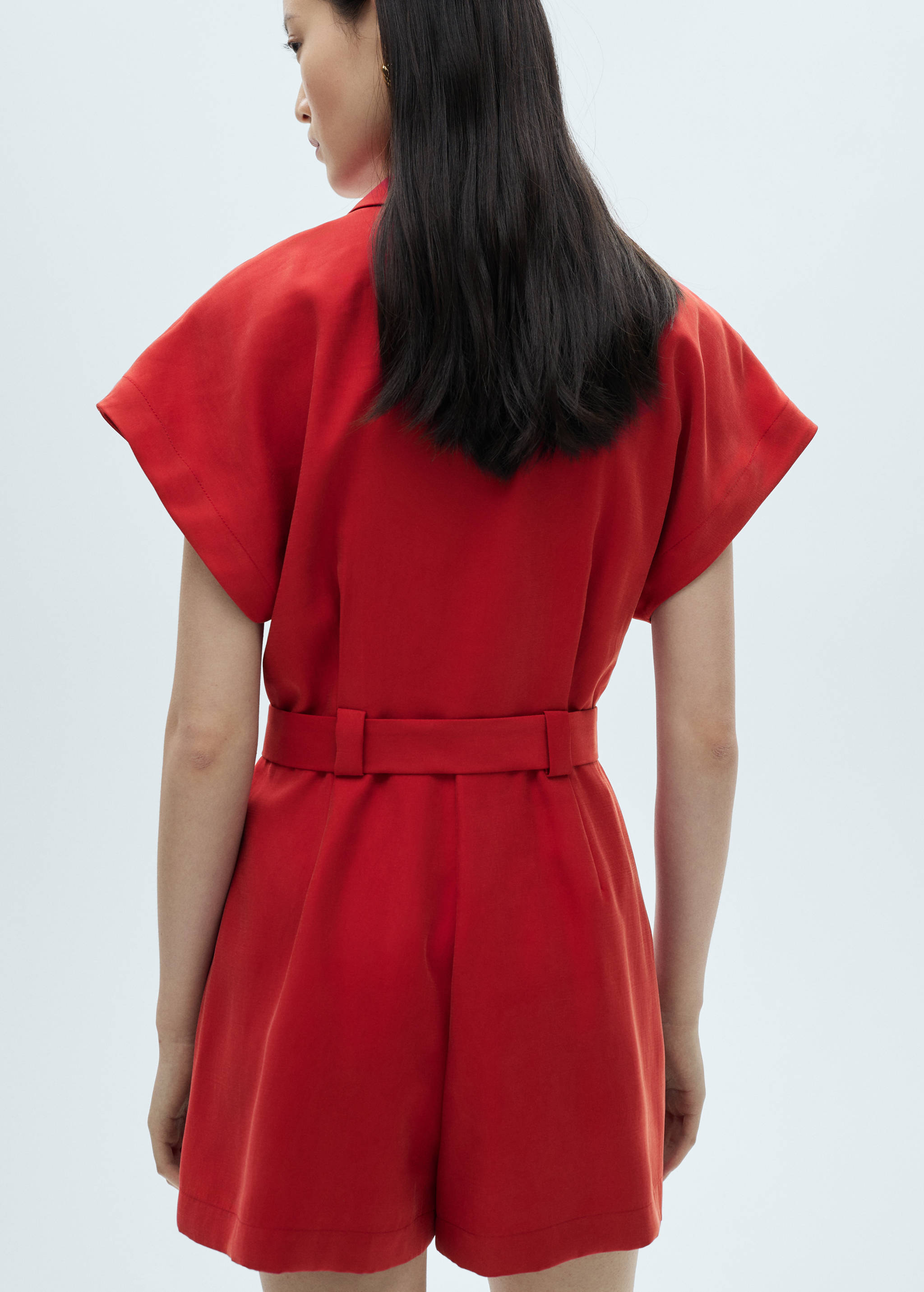 Belt short jumpsuit - Reverse of the article