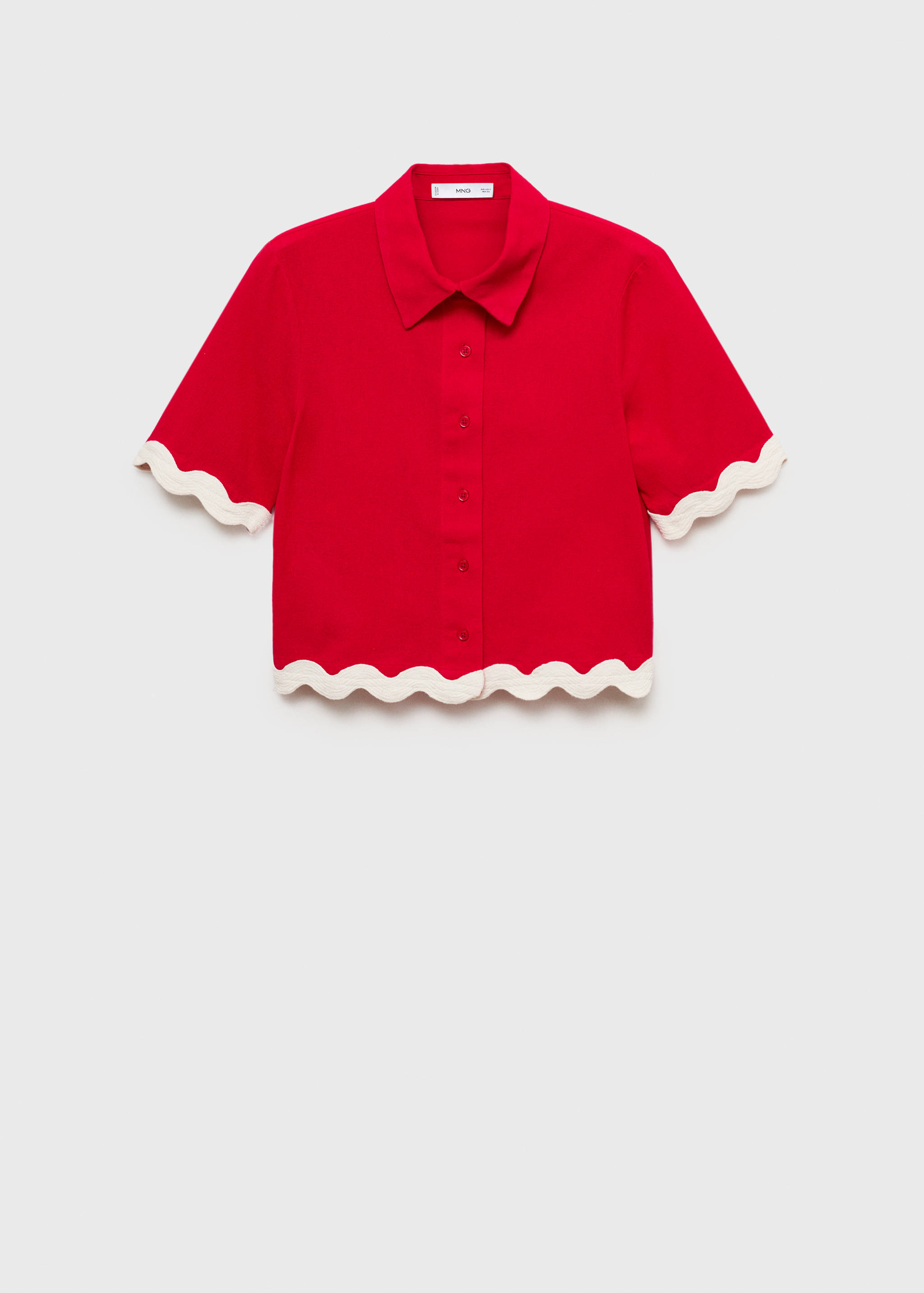 Cotton shirt with contrasting trims - Article without model