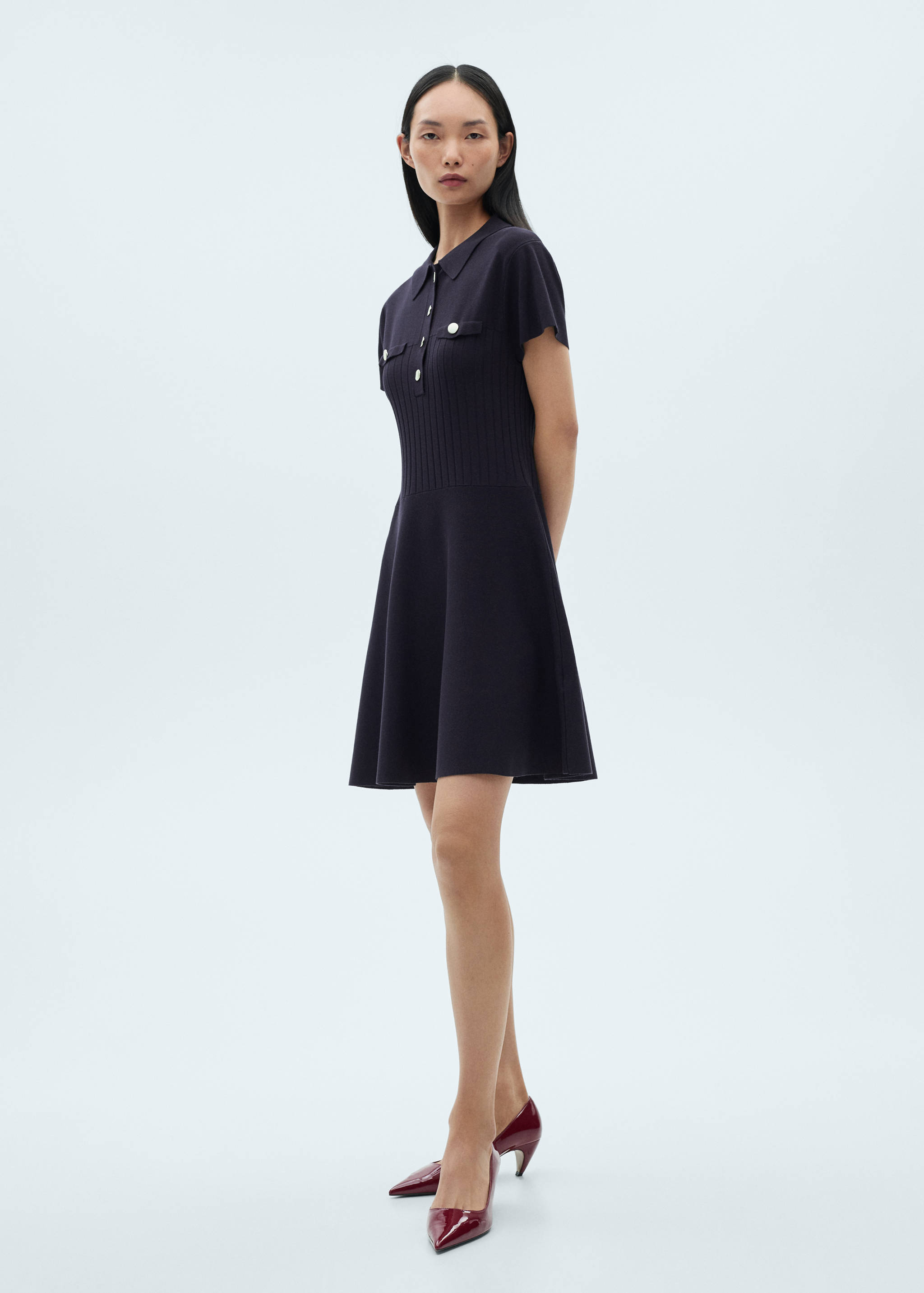 Button knit dress - General plane