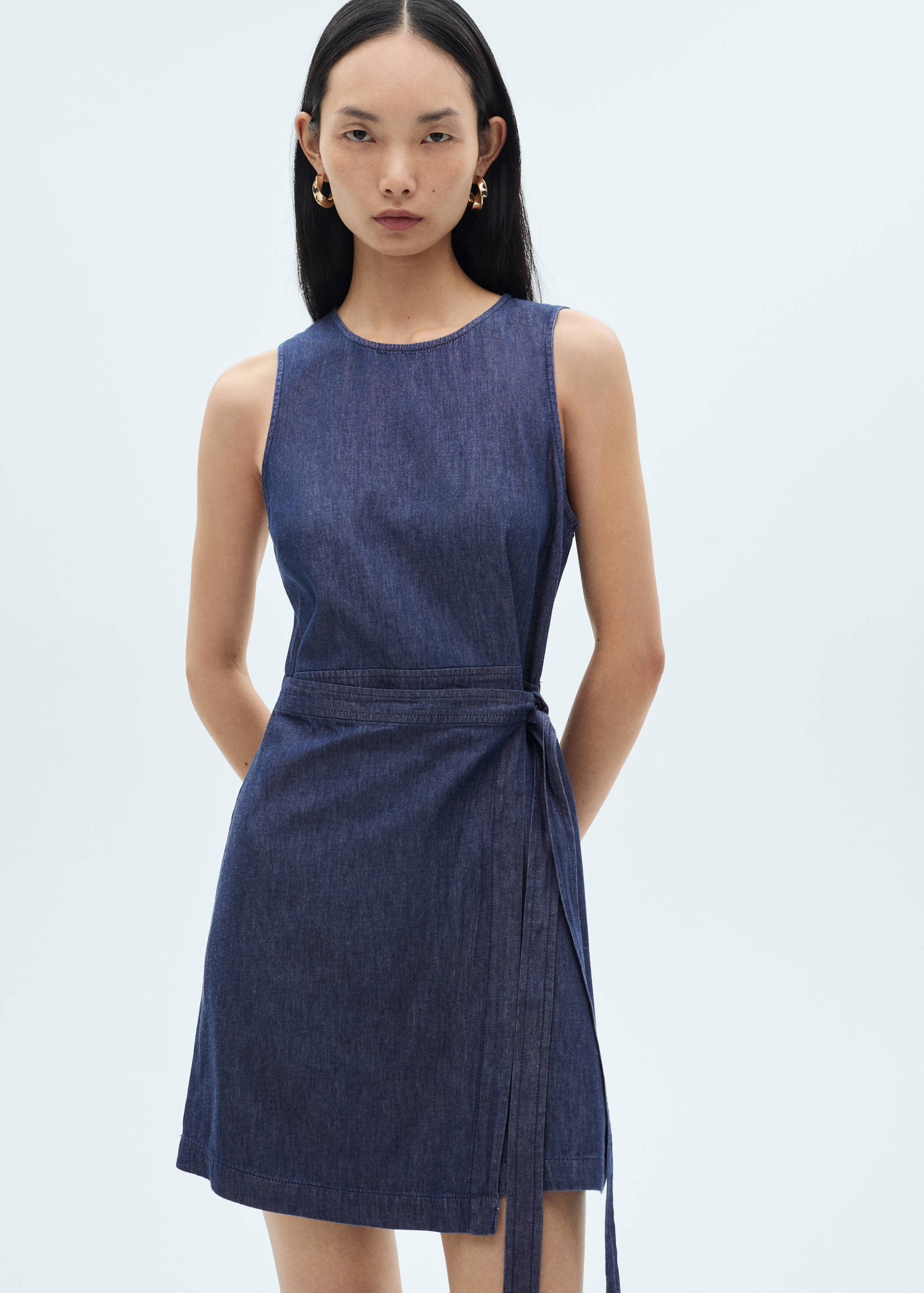 Denim wrap dress - Medium plane