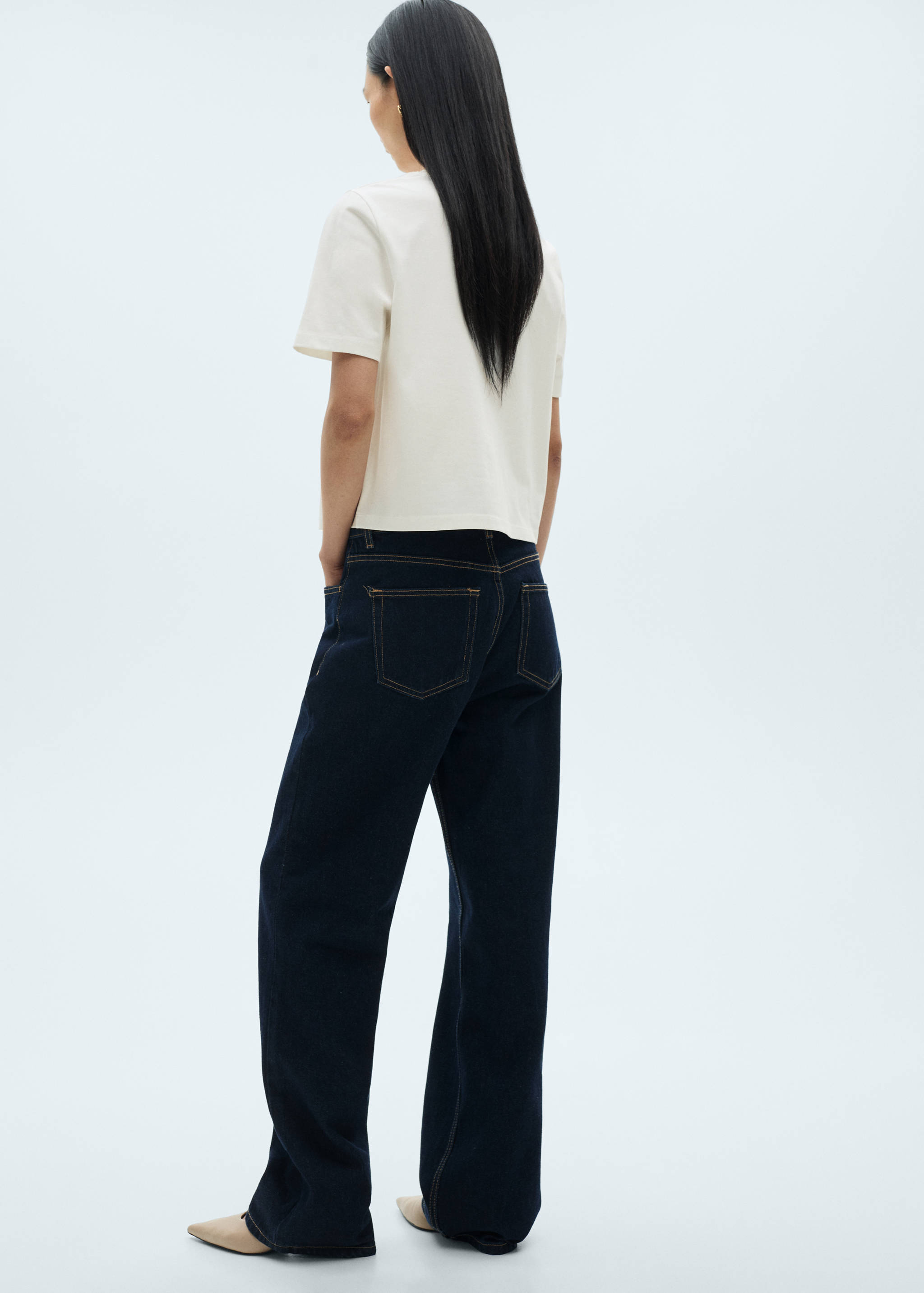 Camiseta algodón detalle bordado - Reverso del artículo