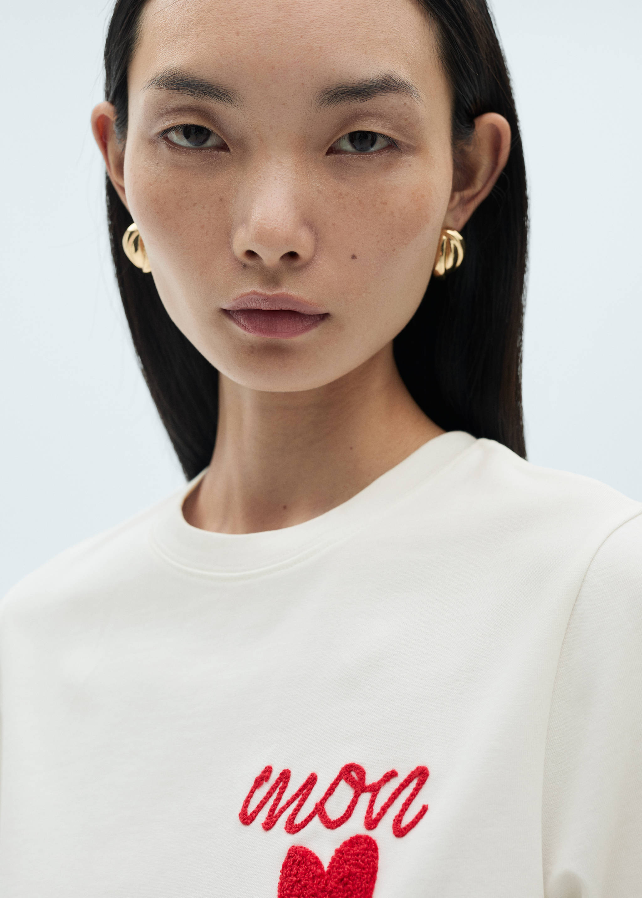 Camiseta algodón detalle bordado - Detalle del artículo 1