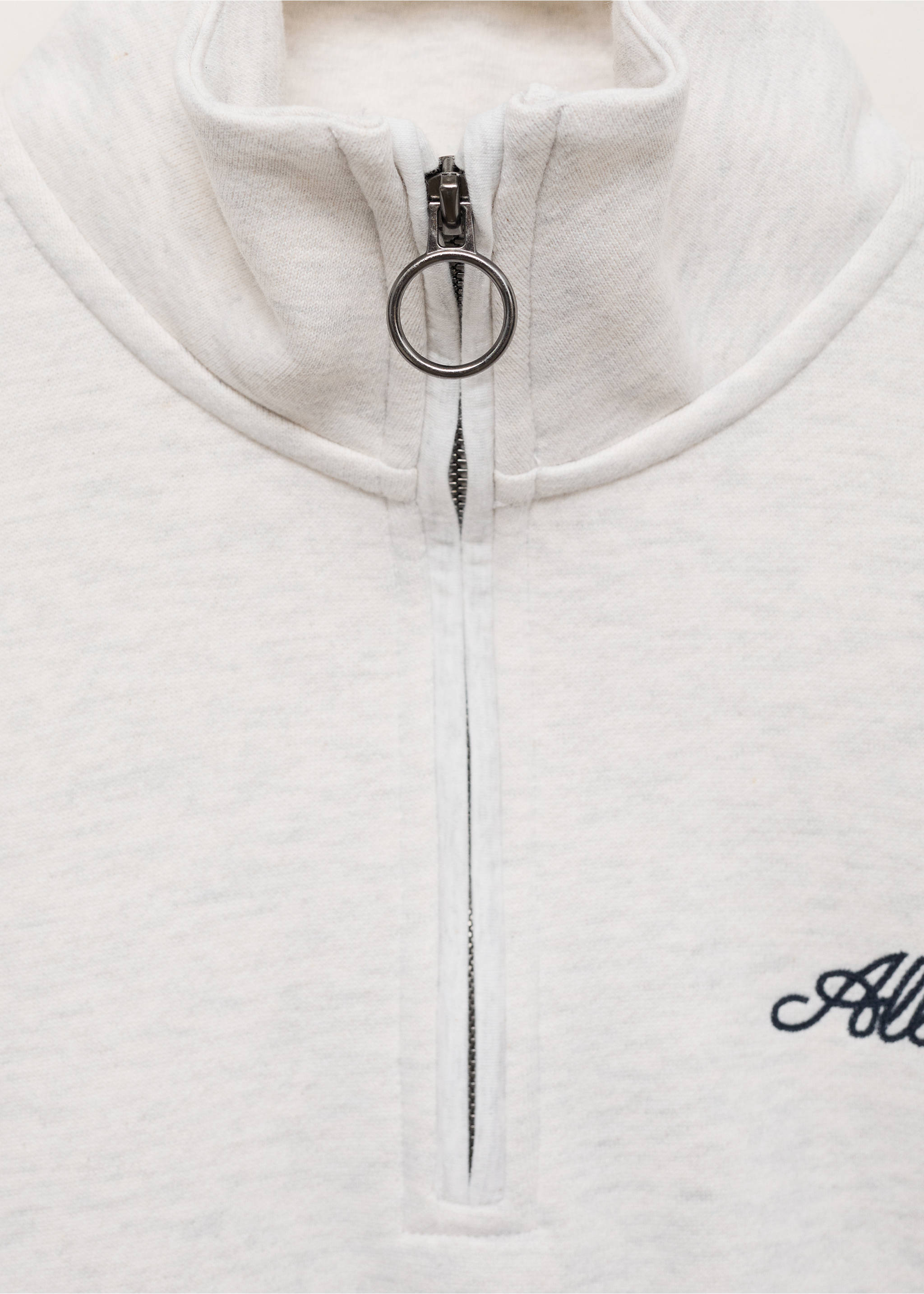 Sudadera cremallera mensaje - Detalle del artículo 0, Gris claro vigoré. Ref: 87070592-00.