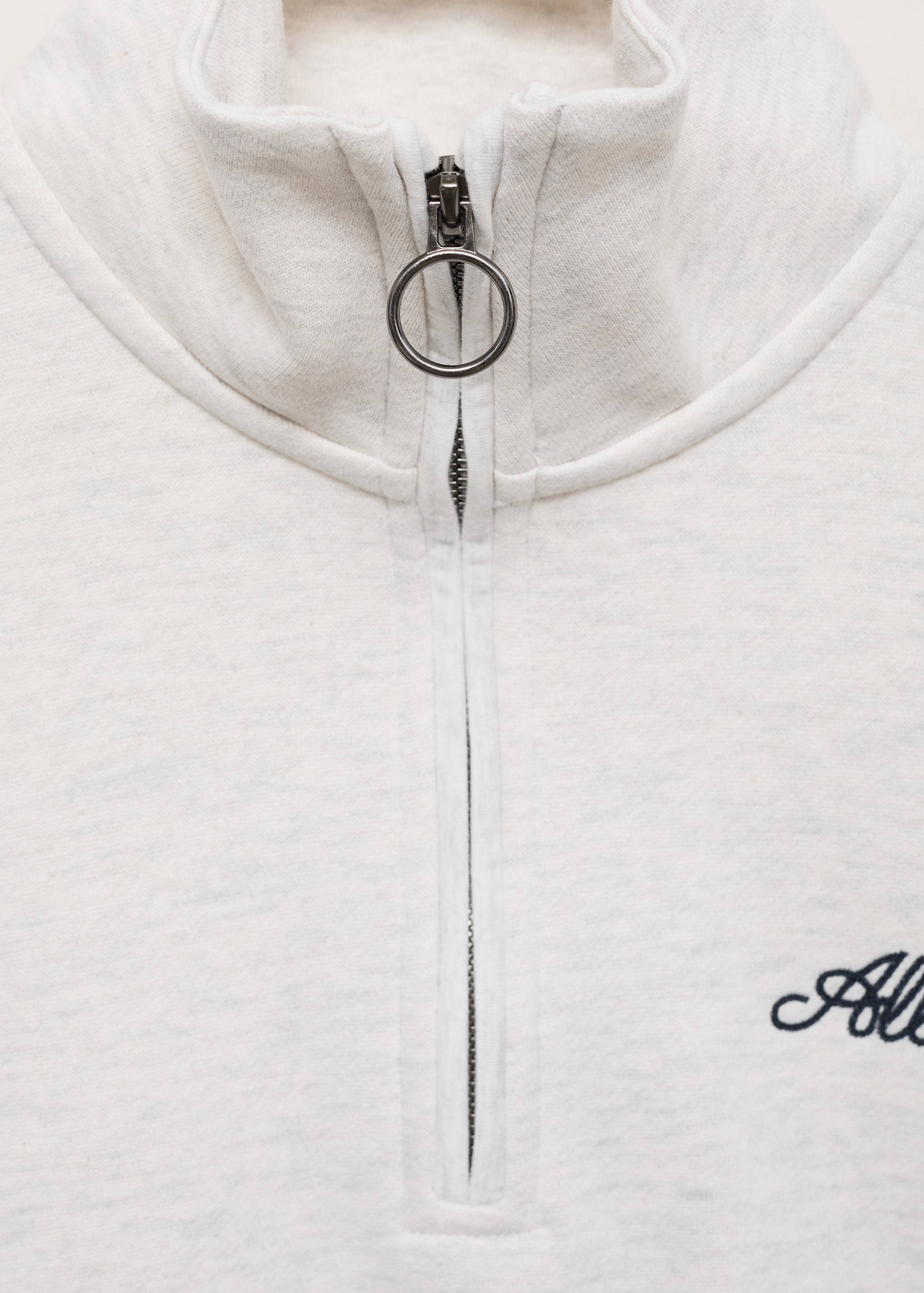 Свитшот с молнией и надписью - Деталь изделия 0