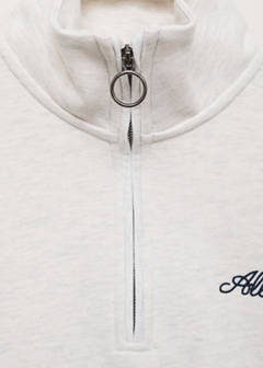 Message zip hood sweatshirt — Light Heather Grey 8
