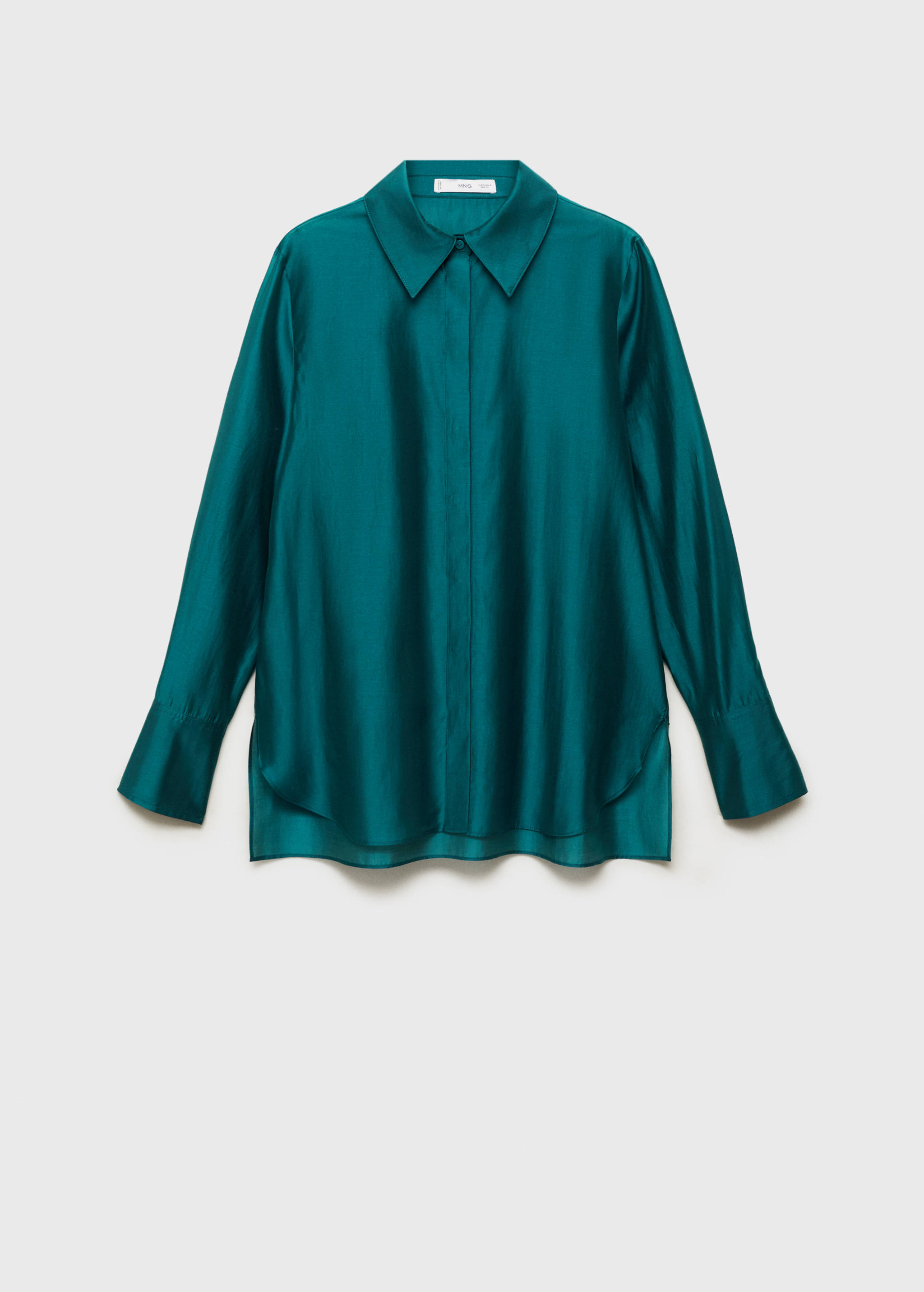 Satin shirt with hidden buttons - Article without model