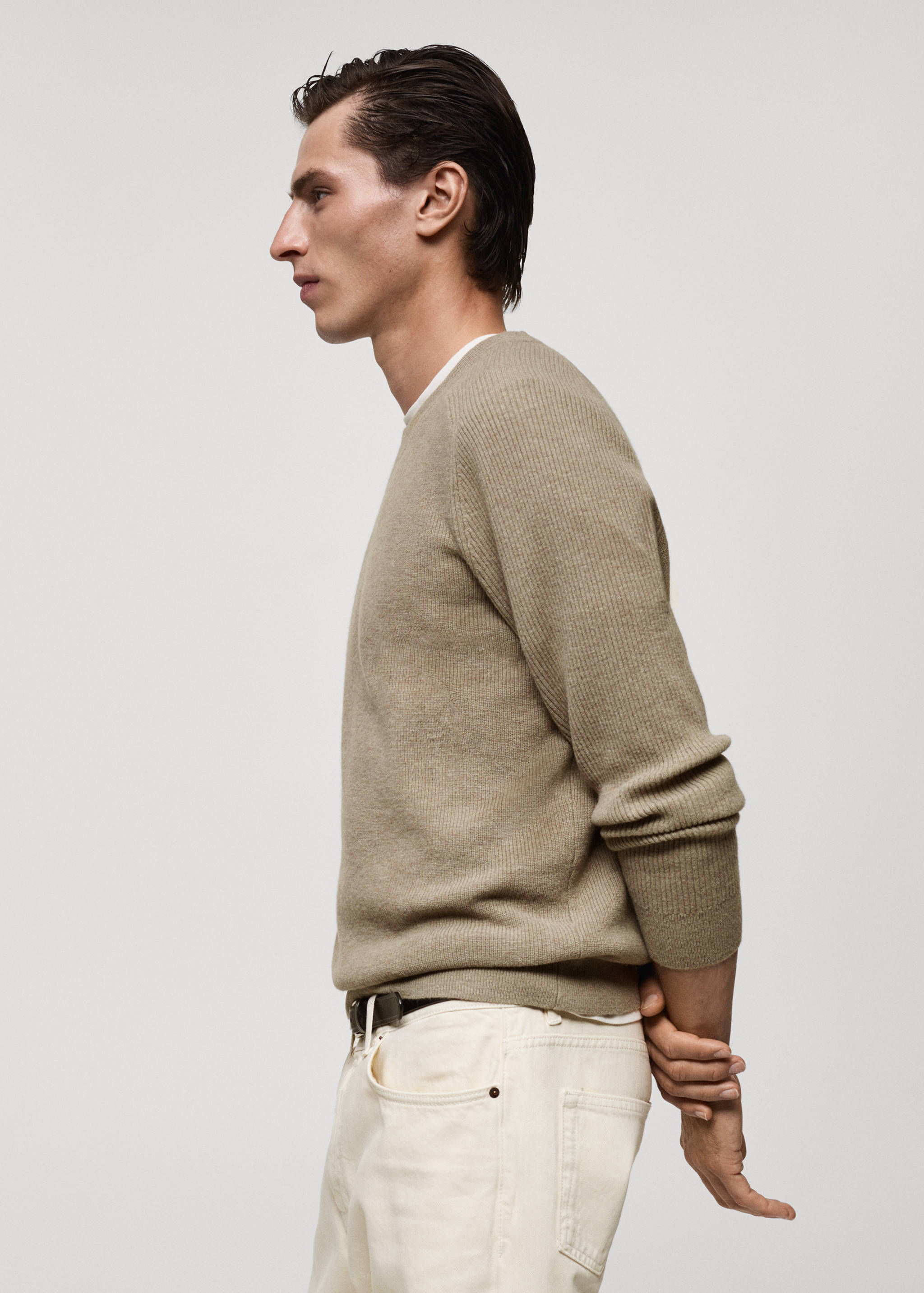 Pull-over laine maille côtelée - Détail de l'article 2
