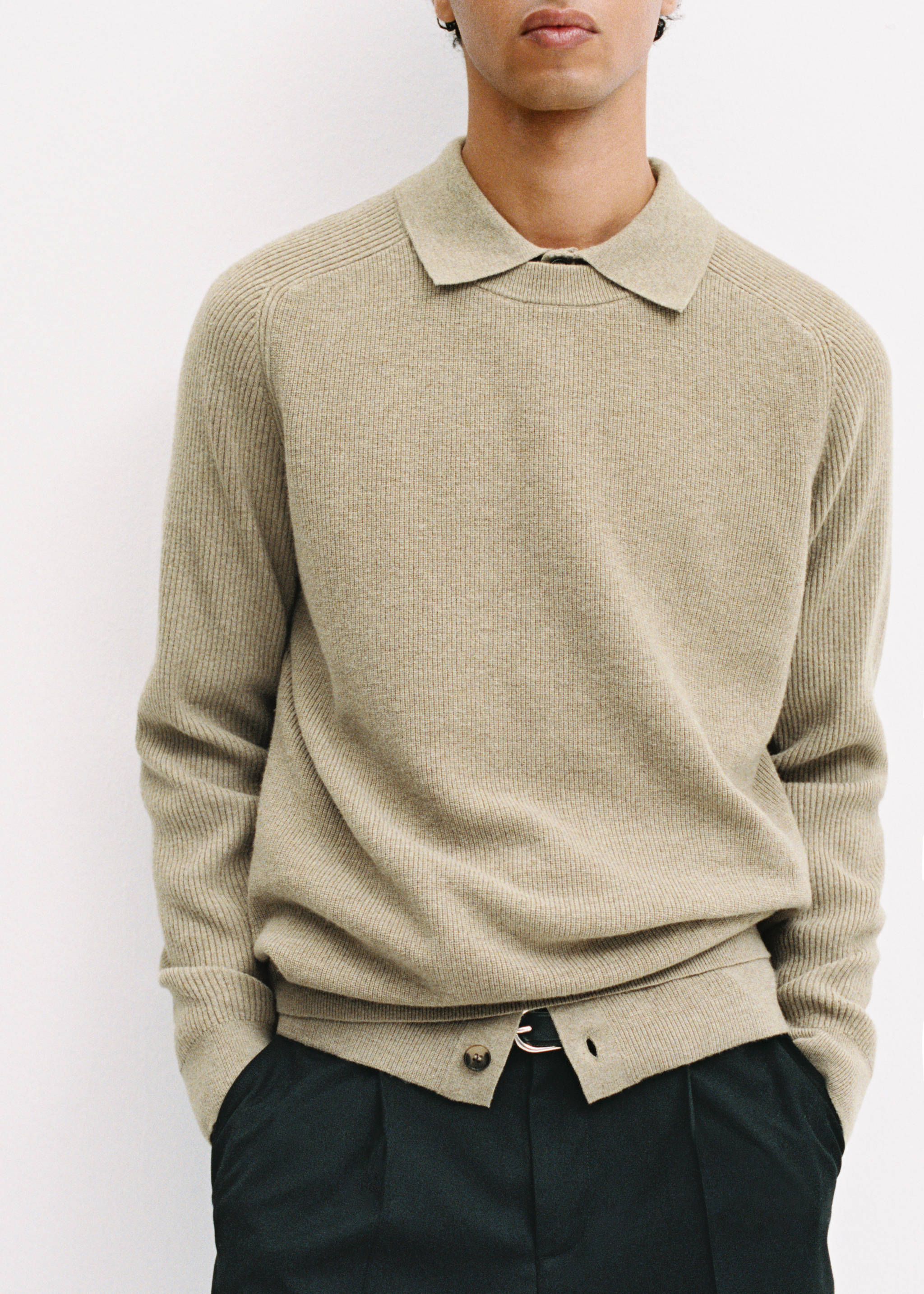 Ribbed wool sweater - Details of the article 3