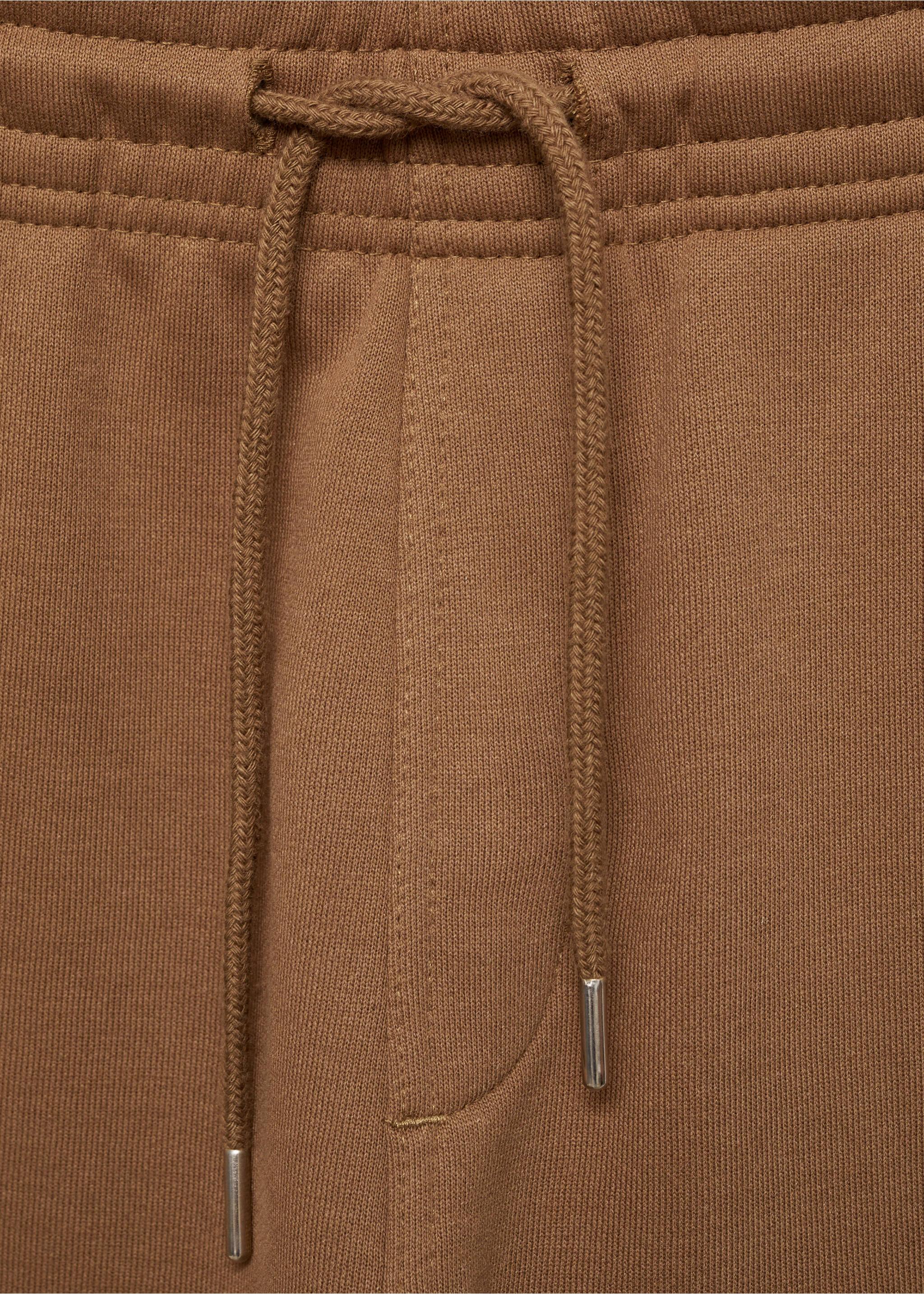 Fırçalı elastik belli jogger pantolon - Ürün detayı 8, Orta Kahverengi. Ref: 87070600-00.