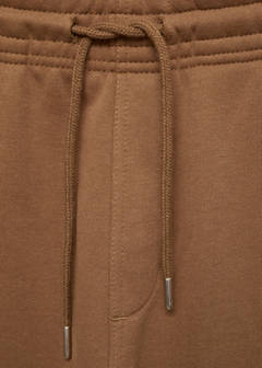 Brushed joggers with elastic waistband — Medium Brown 8