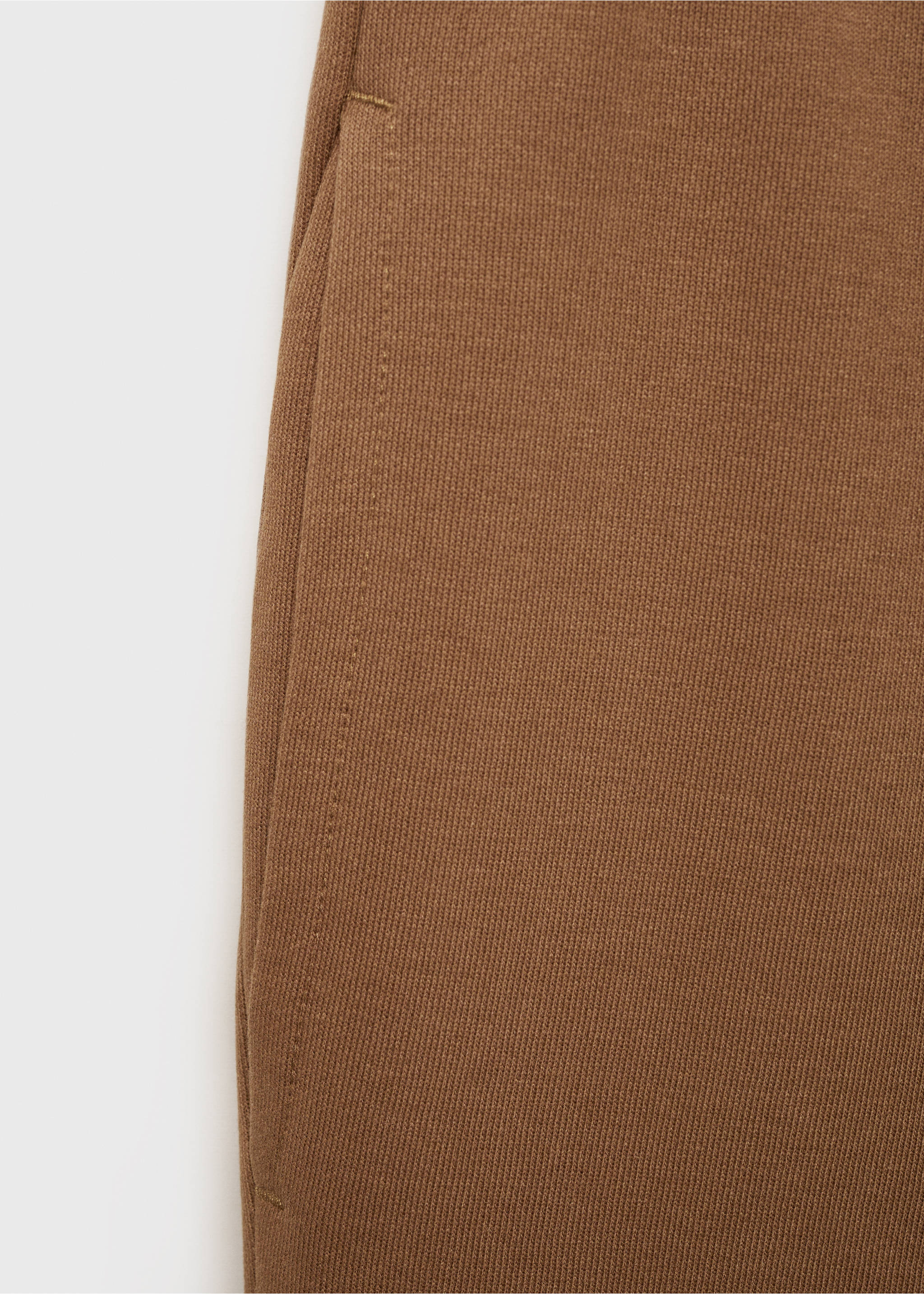 Fırçalı elastik belli jogger pantolon - Ürün detayı 0, Orta Kahverengi. Ref: 87070600-00.