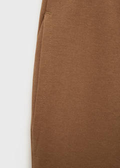 Brushed joggers with elastic waistband — Medium Brown 9