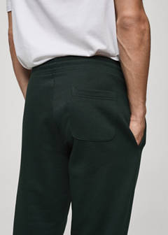 Brushed joggers with elastic waistband — Green 6