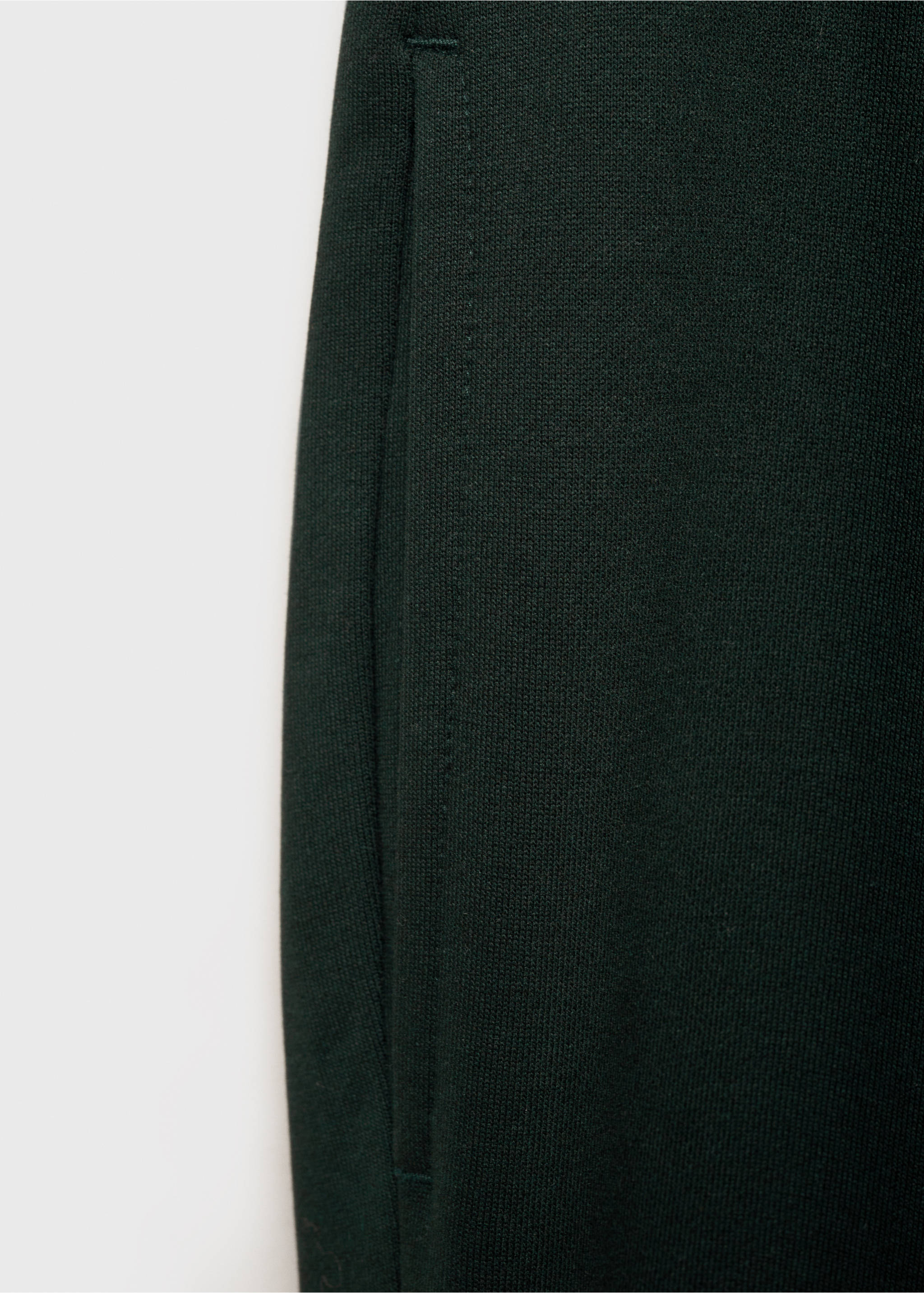 Brushed joggers with elastic waistband - Details of the article 0, Green. Ref: 87070600-00.