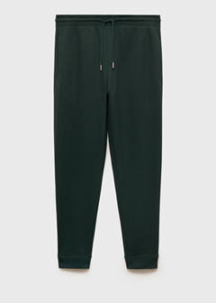 Brushed joggers with elastic waistband — Green 7